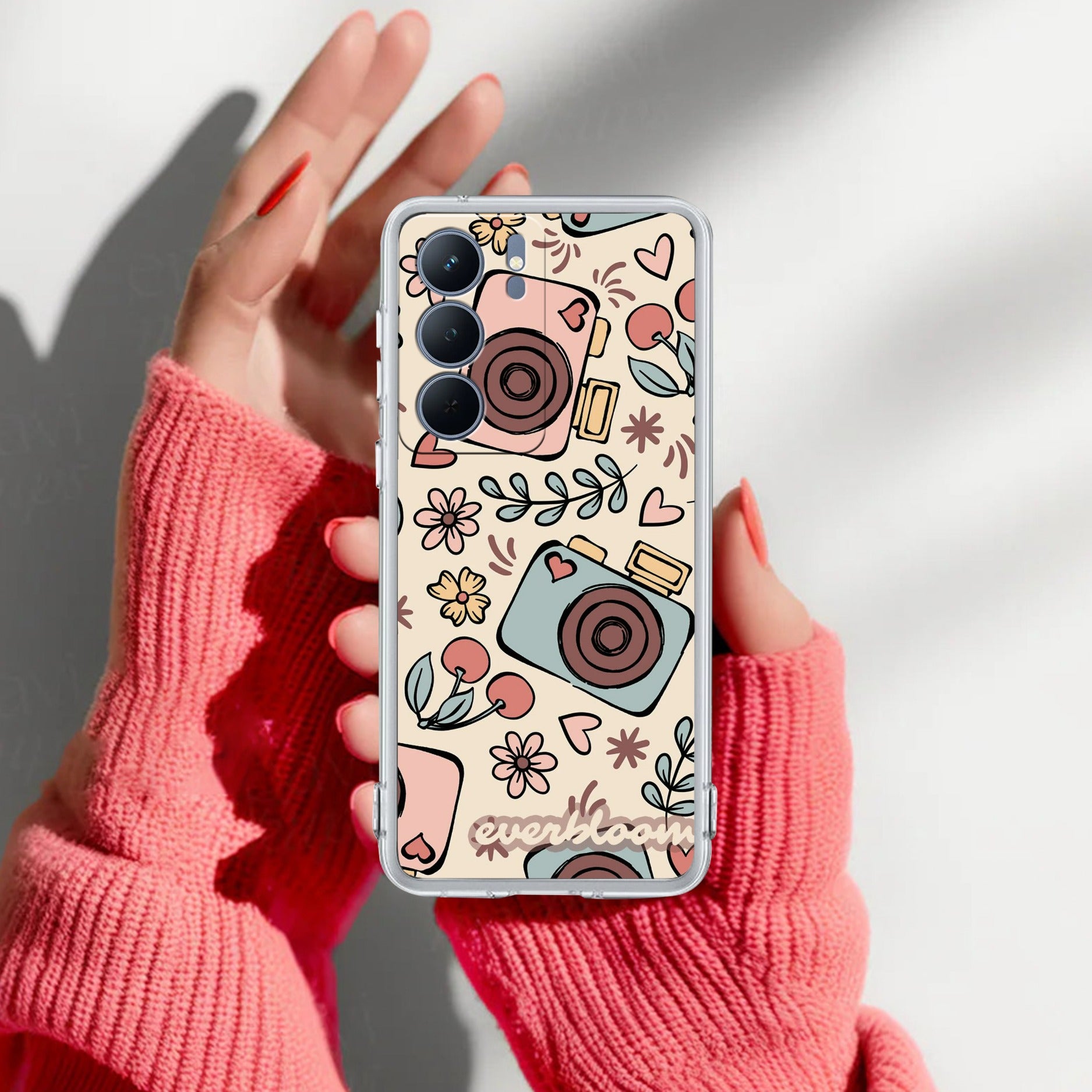 Summer Camera Transparent Silicon Case For Realme P3 Lite 5G