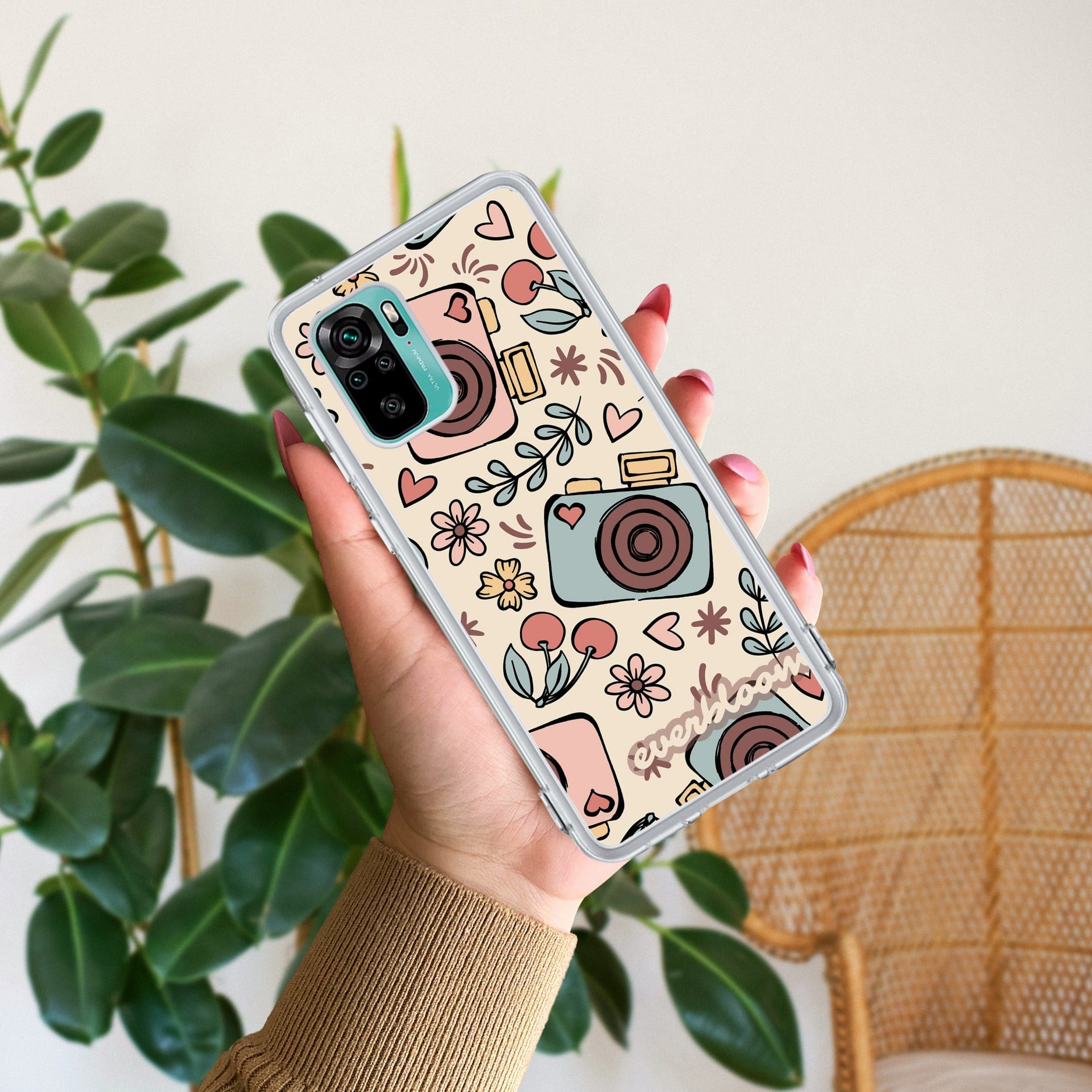 Summer Camera Transparent Silicon Case For Redmi Note 10 / 10S