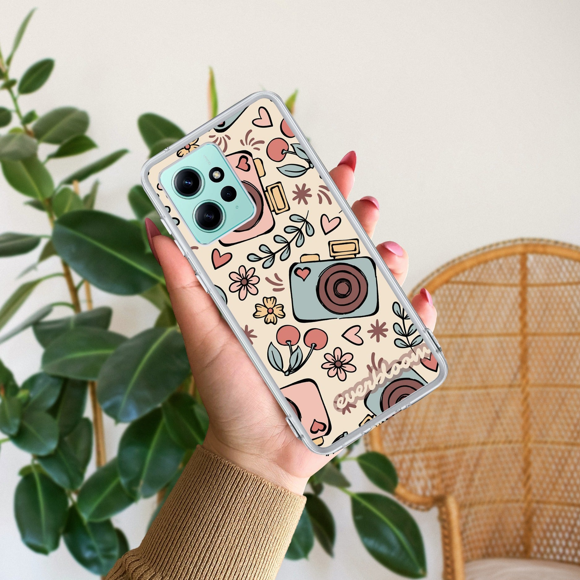 Summer Camera Transparent Silicon Case For Redmi Note 10 / 10S