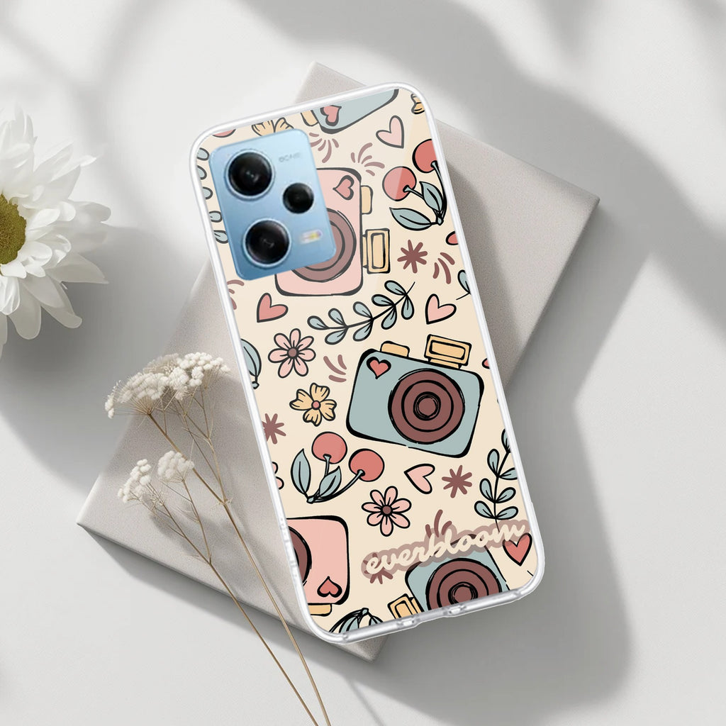 Summer Camera Transparent Silicon Case For Redmi Note 12 5G
