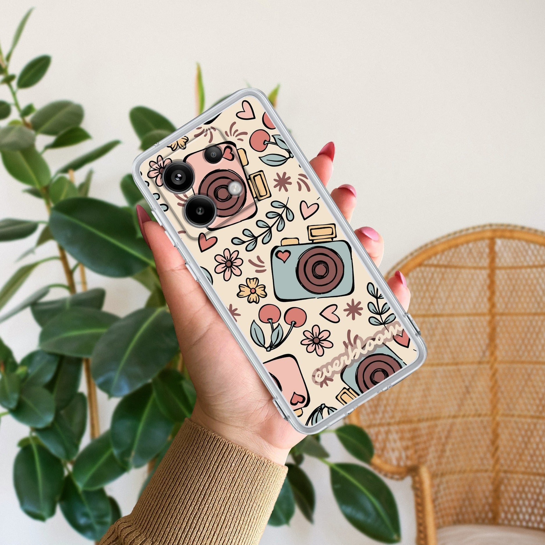 Summer Camera Transparent Silicon Case For Redmi Note 13 5G
