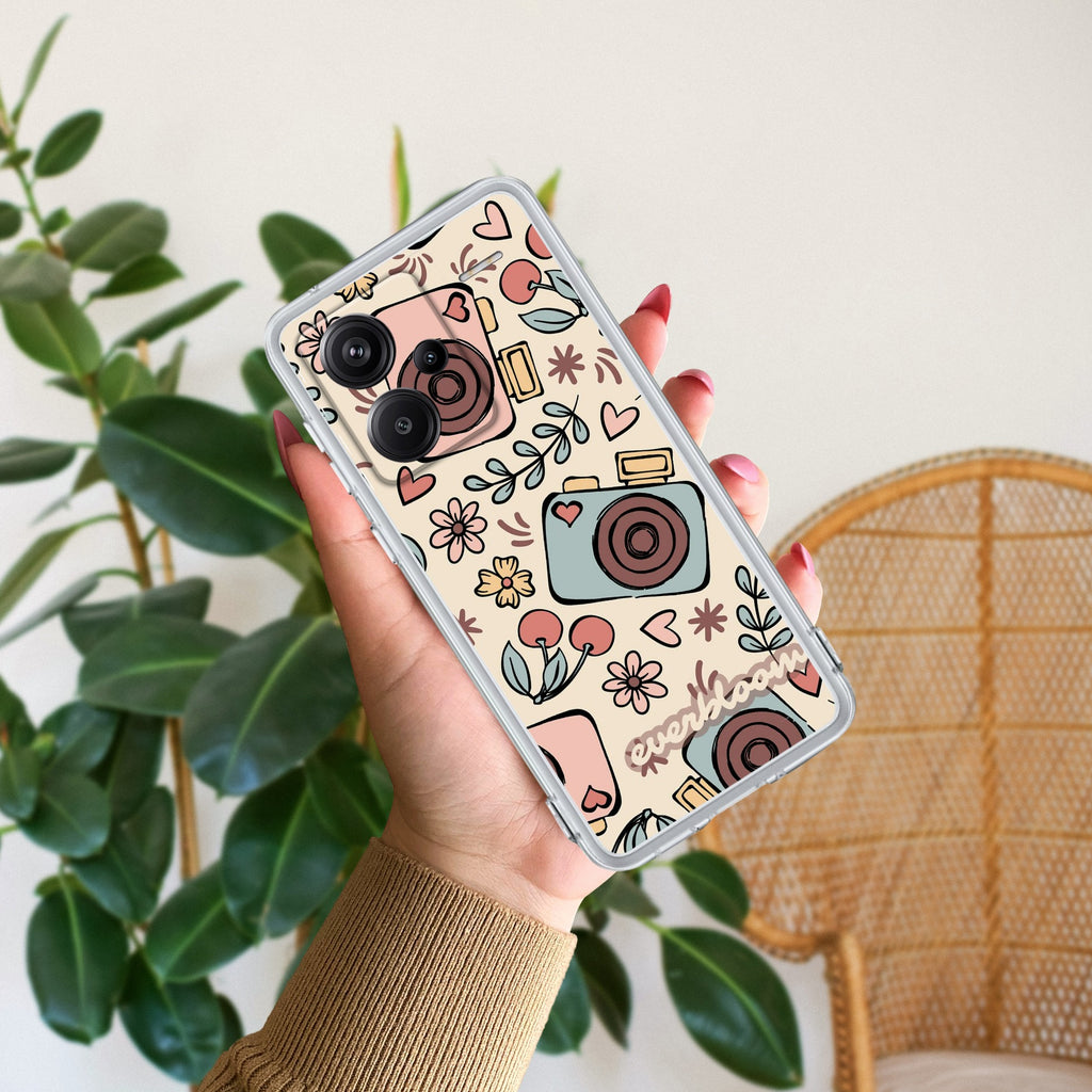 Summer Camera Transparent Silicon Case For Redmi Note 11T 5G