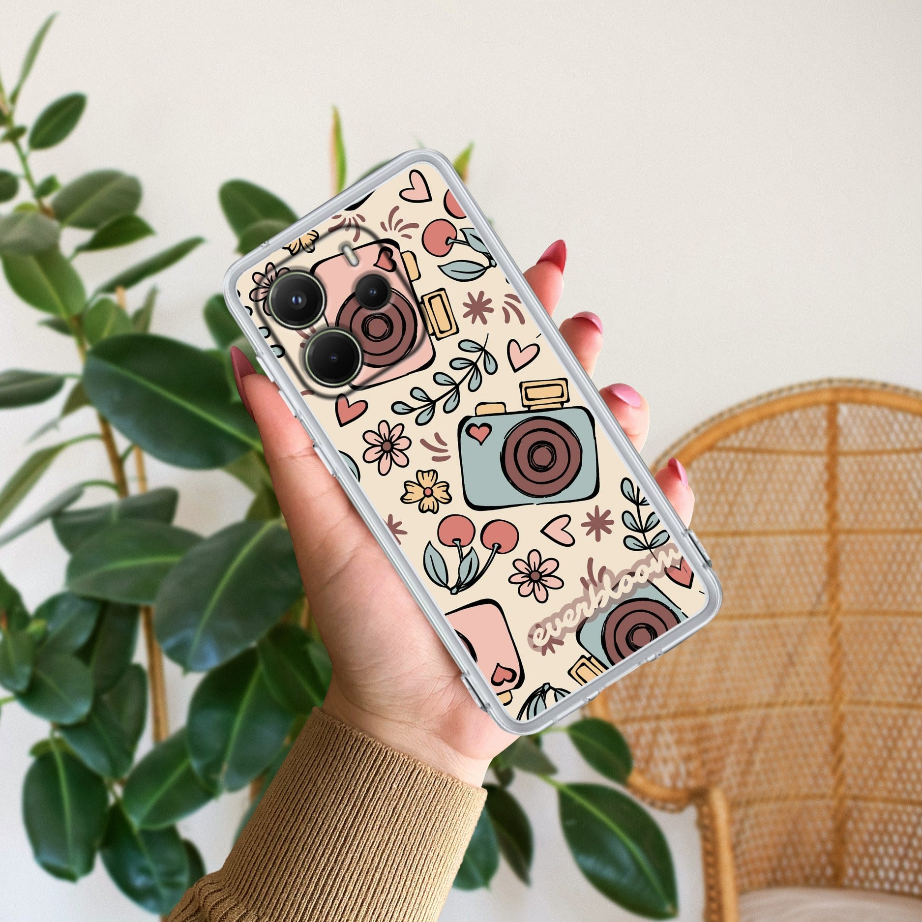 Summer Camera Transparent Silicon Case For Redmi Note 13 5G