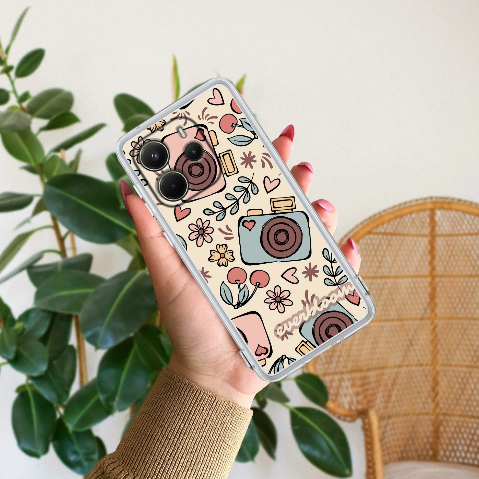 Summer Camera Transparent Silicon Case For Redmi 14C 5G
