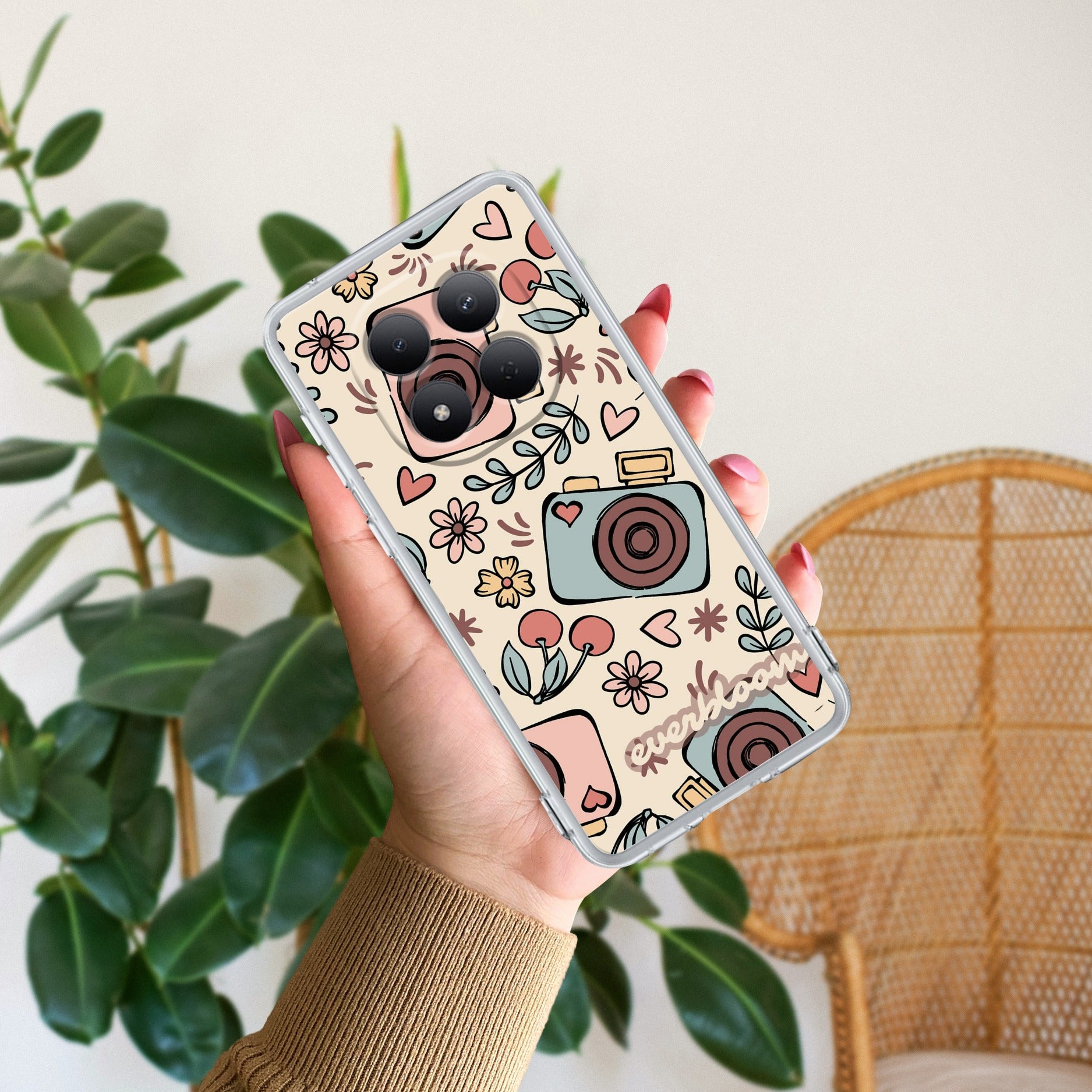 Summer Camera Transparent Silicon Case For Redmi Note 12 5G