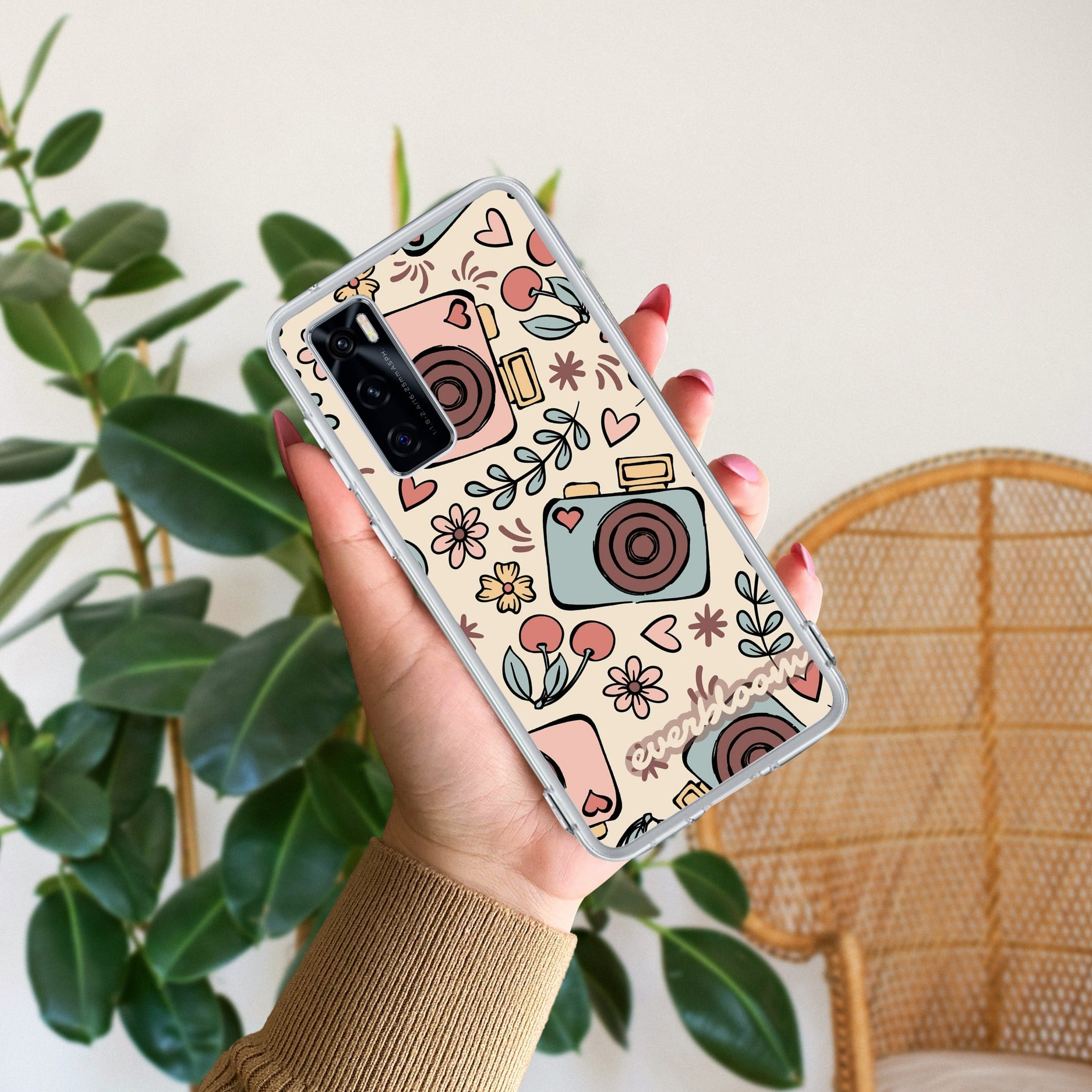 Summer Camera Transparent Silicon Case For Vivo V20 SE
