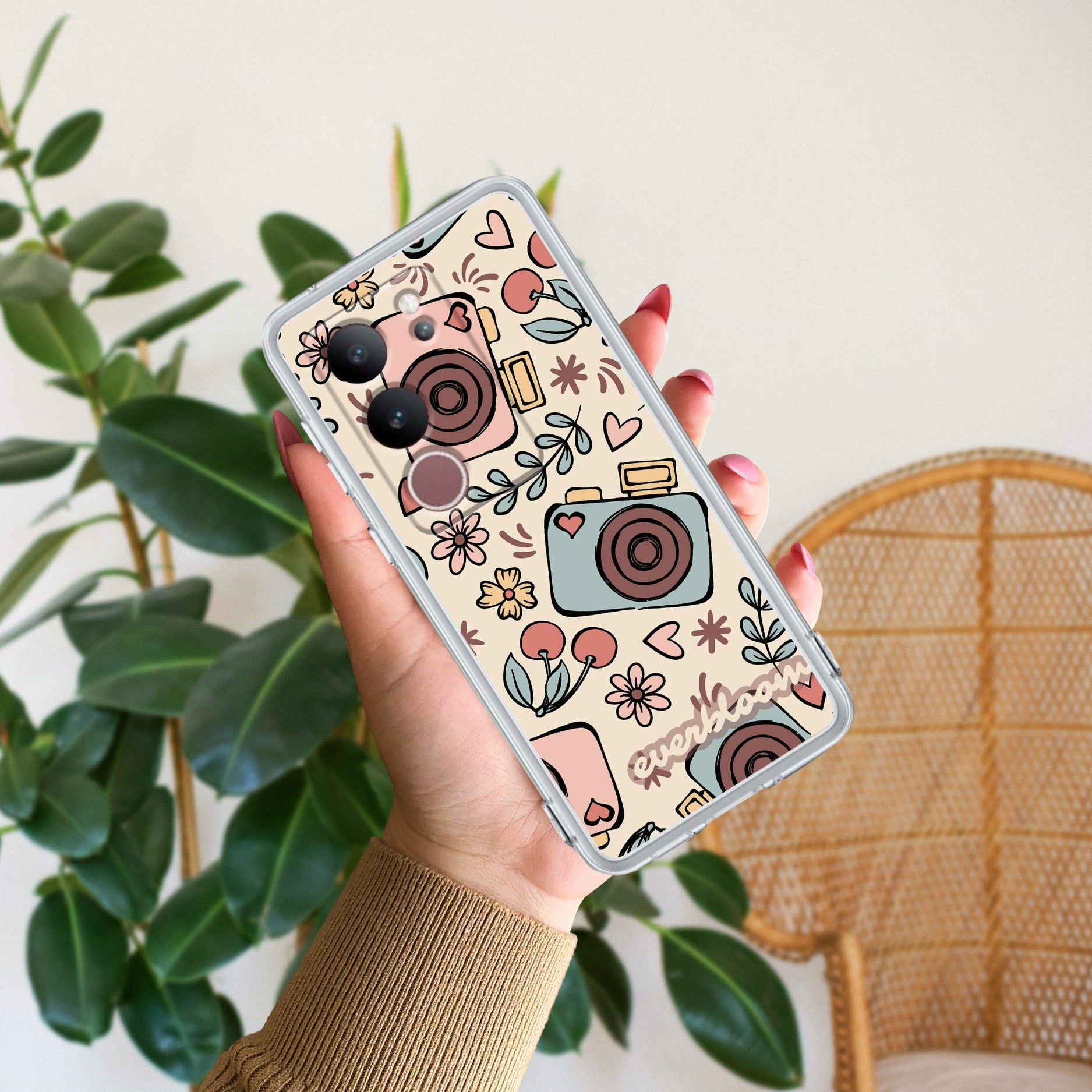 Summer Camera Transparent Silicon Case For Vivo V29 Pro 5G