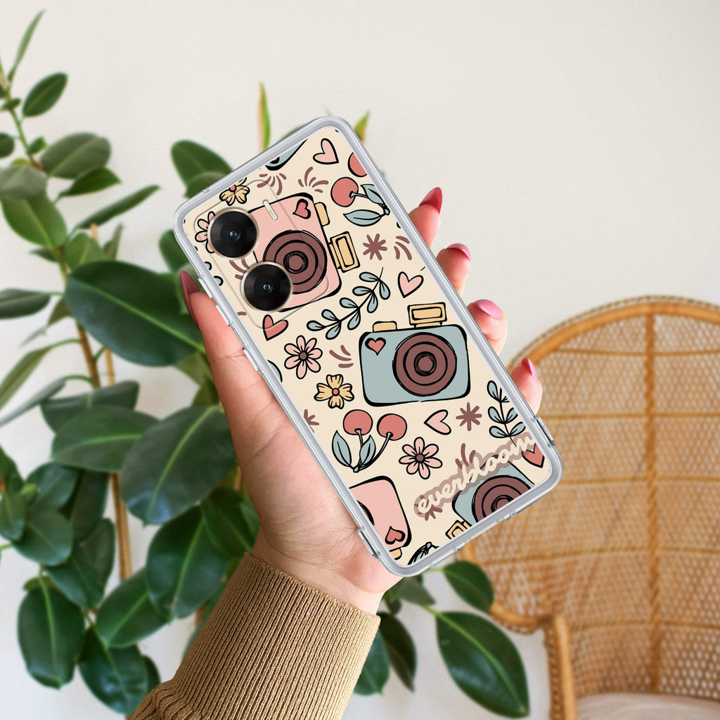 Summer Camera Transparent Silicon Case For Vivo V29E 5G