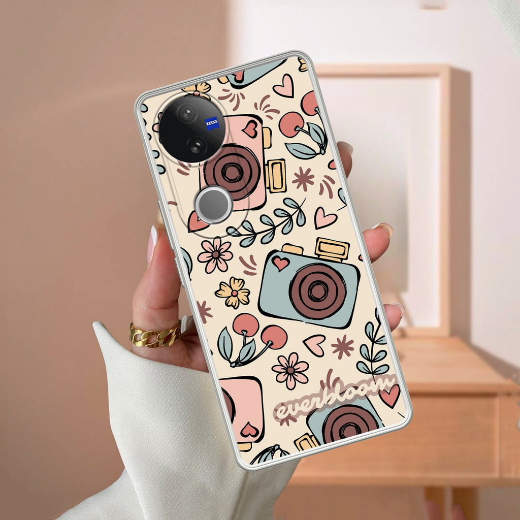 Summer Camera Transparent Silicon Case For Vivo V50 5G