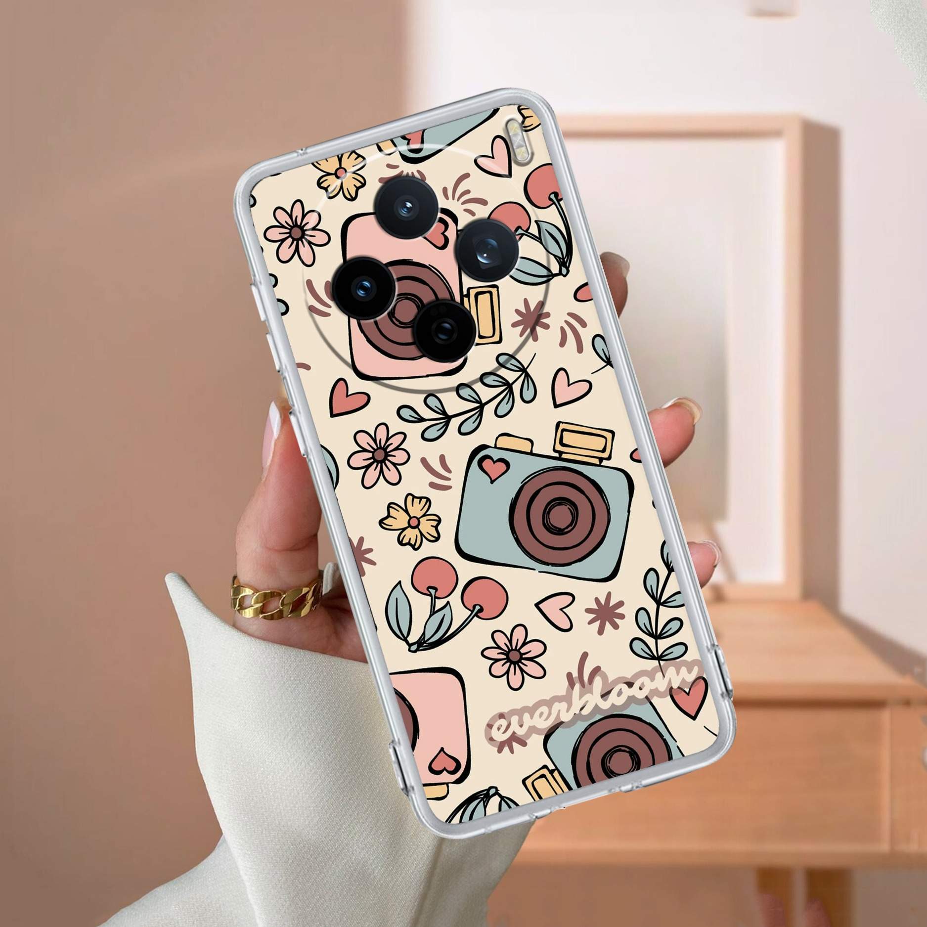 Summer Camera Transparent Silicon Case For Vivo V25 Pro 5G