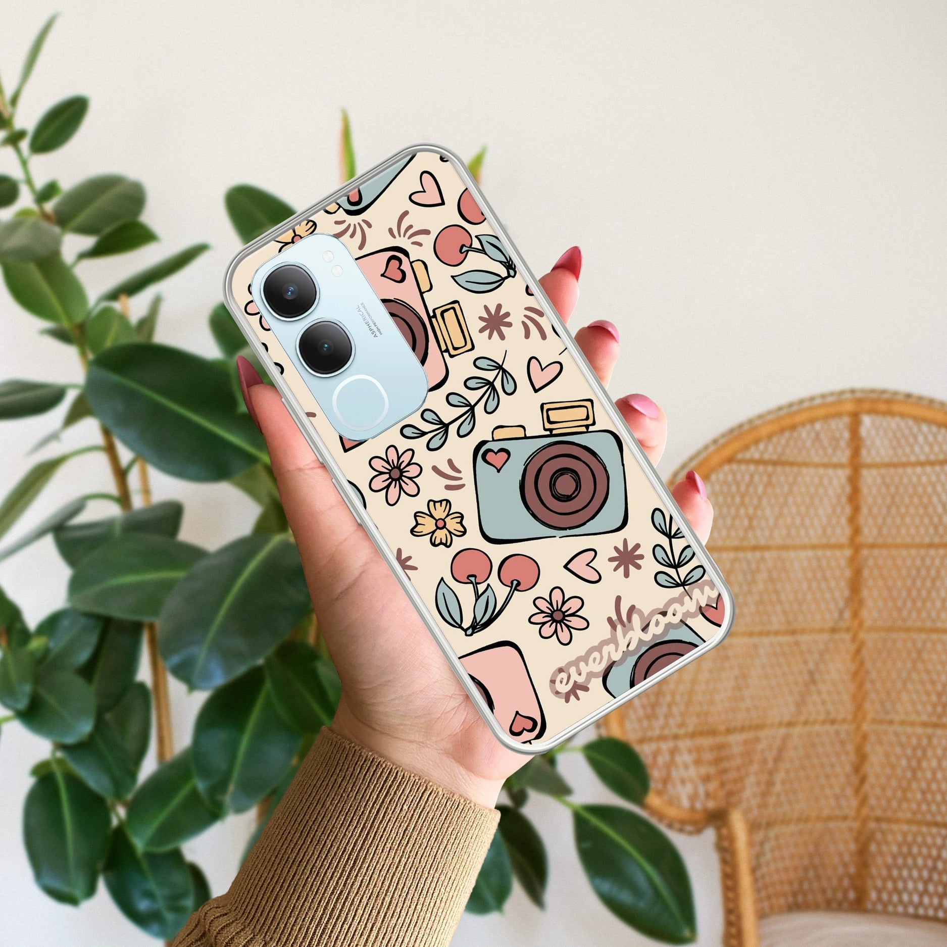 Summer Camera Transparent Silicon Case For Vivo Y29 5G