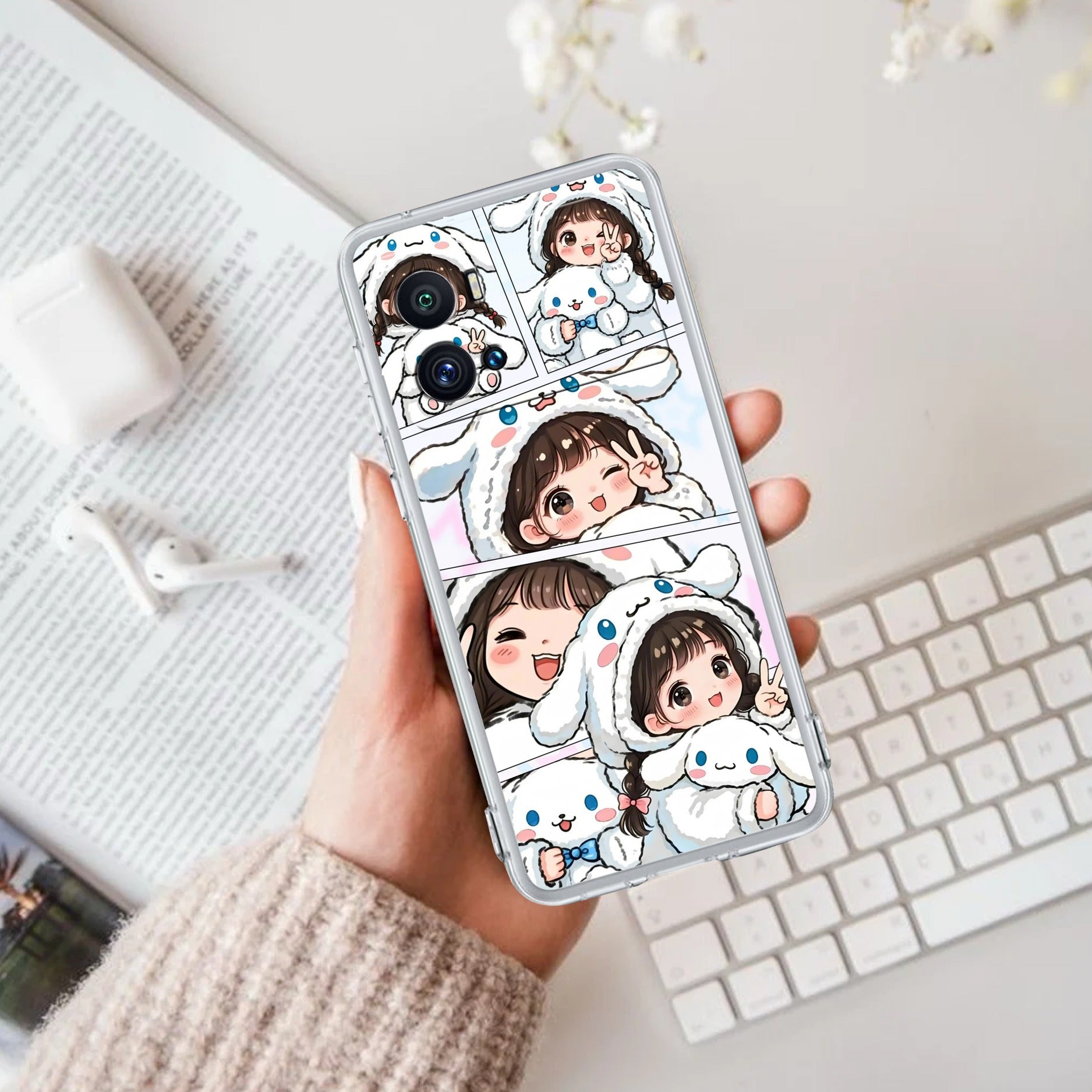 Super Girl Transparent Silicon Case For iQOO Neo 7 Pro 5G