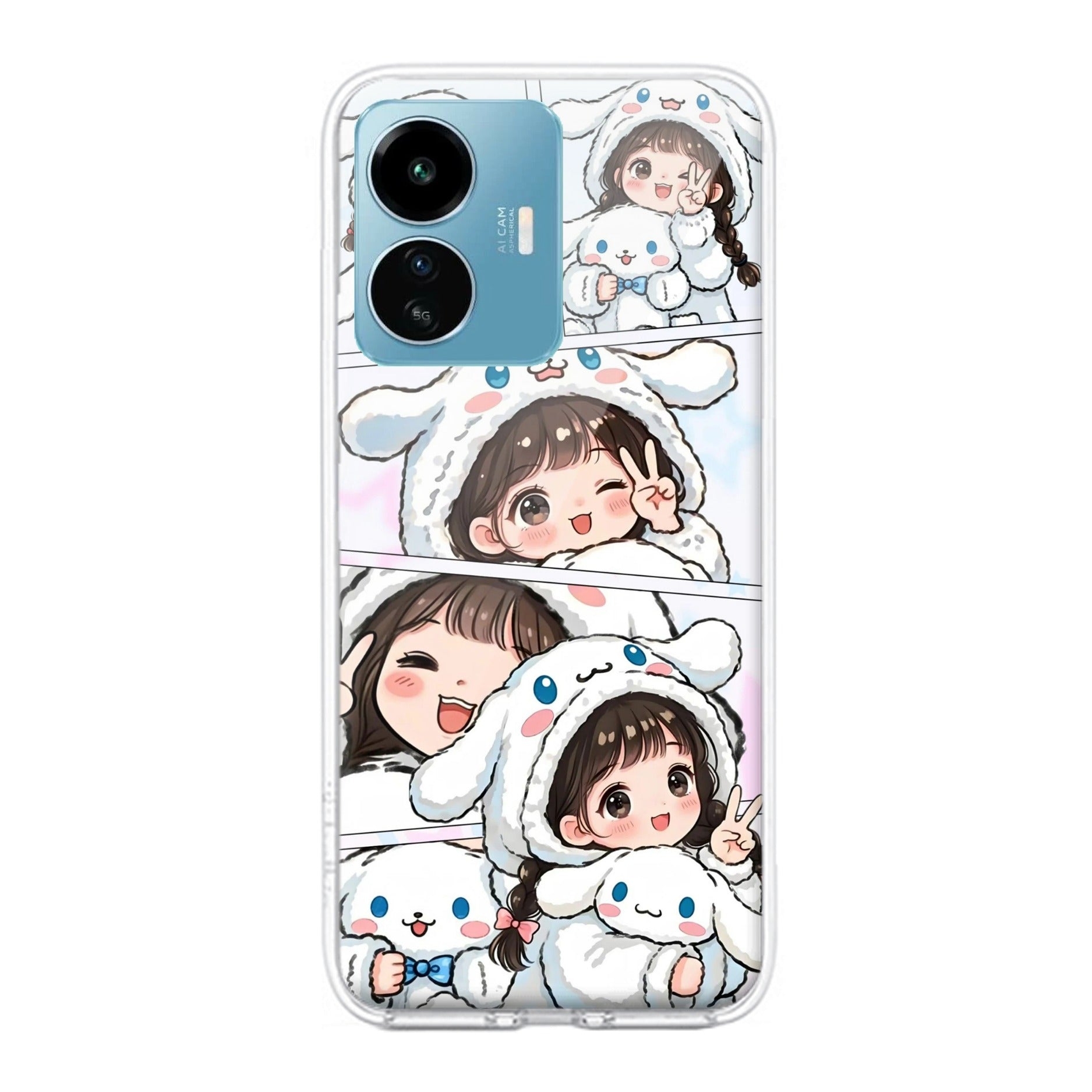 Super Girl Transparent Silicon Case For iQOO Z6 Lite 5G