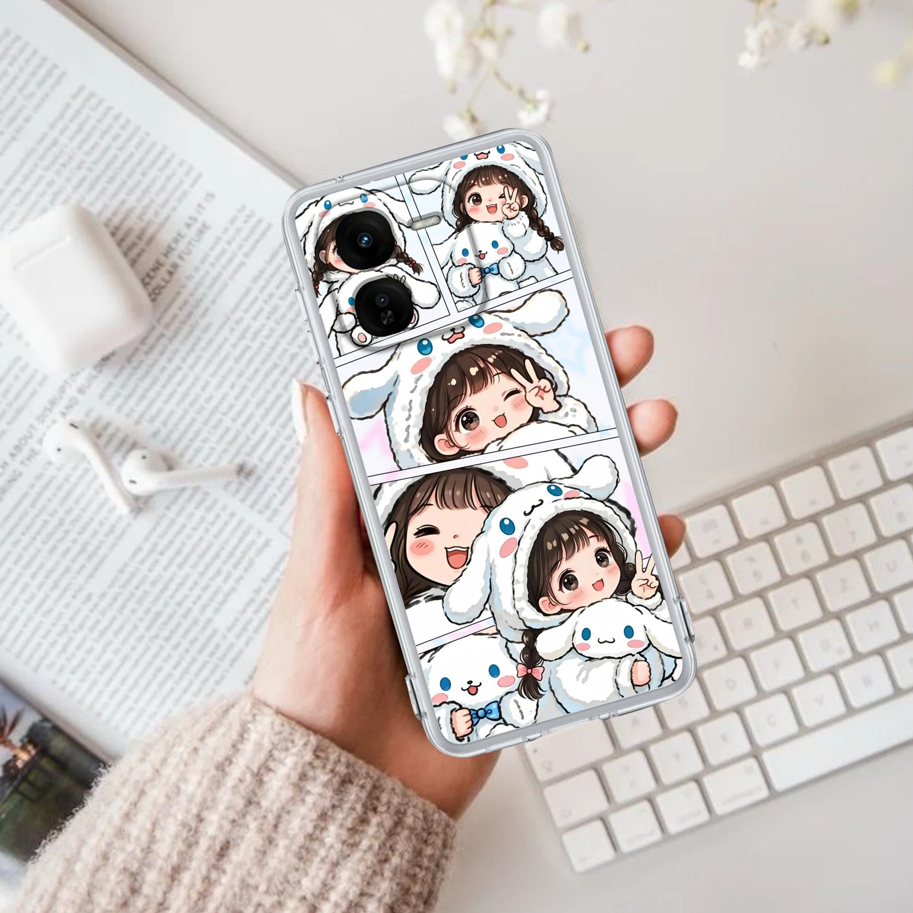 Super Girl Transparent Silicon Case For iQOO Z9x 5G