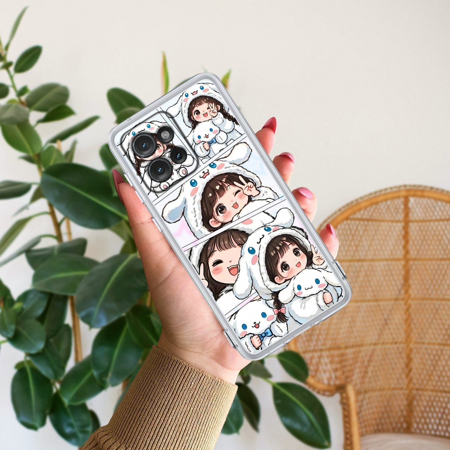 Super Girl Transparent Silicon Case For Motorola