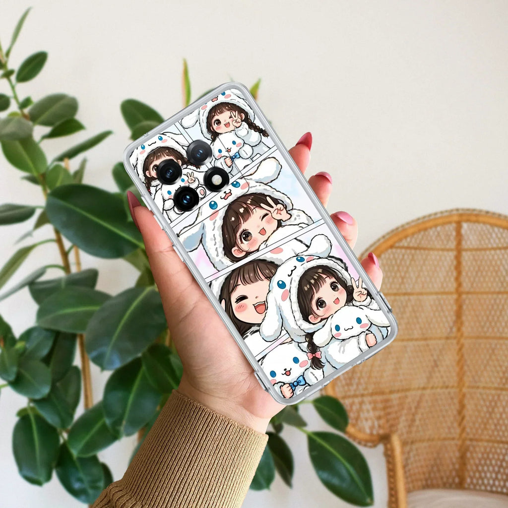 Super Girl Transparent Silicon Case For OnePlus 8t / OnePlus 9R