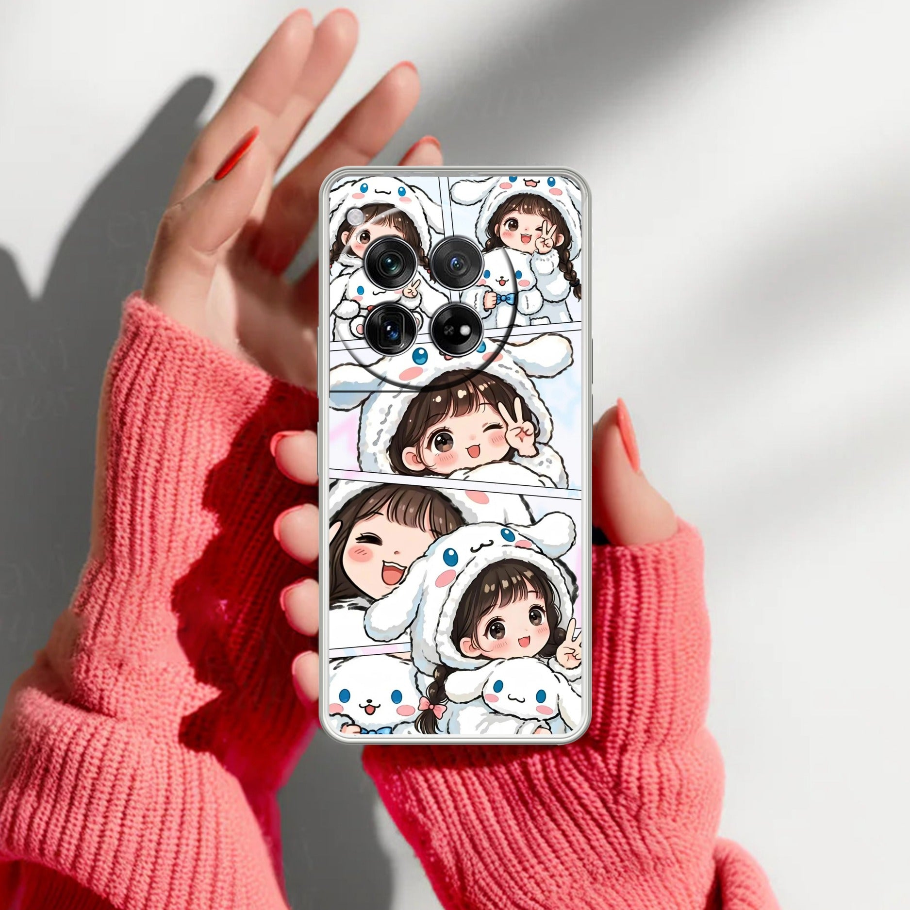 Super Girl Transparent Silicon Case For OnePlus 12 5G