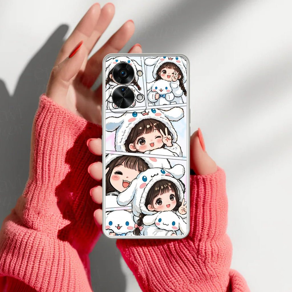 Super Girl Transparent Silicon Case For OnePlus Nord 2T 5G
