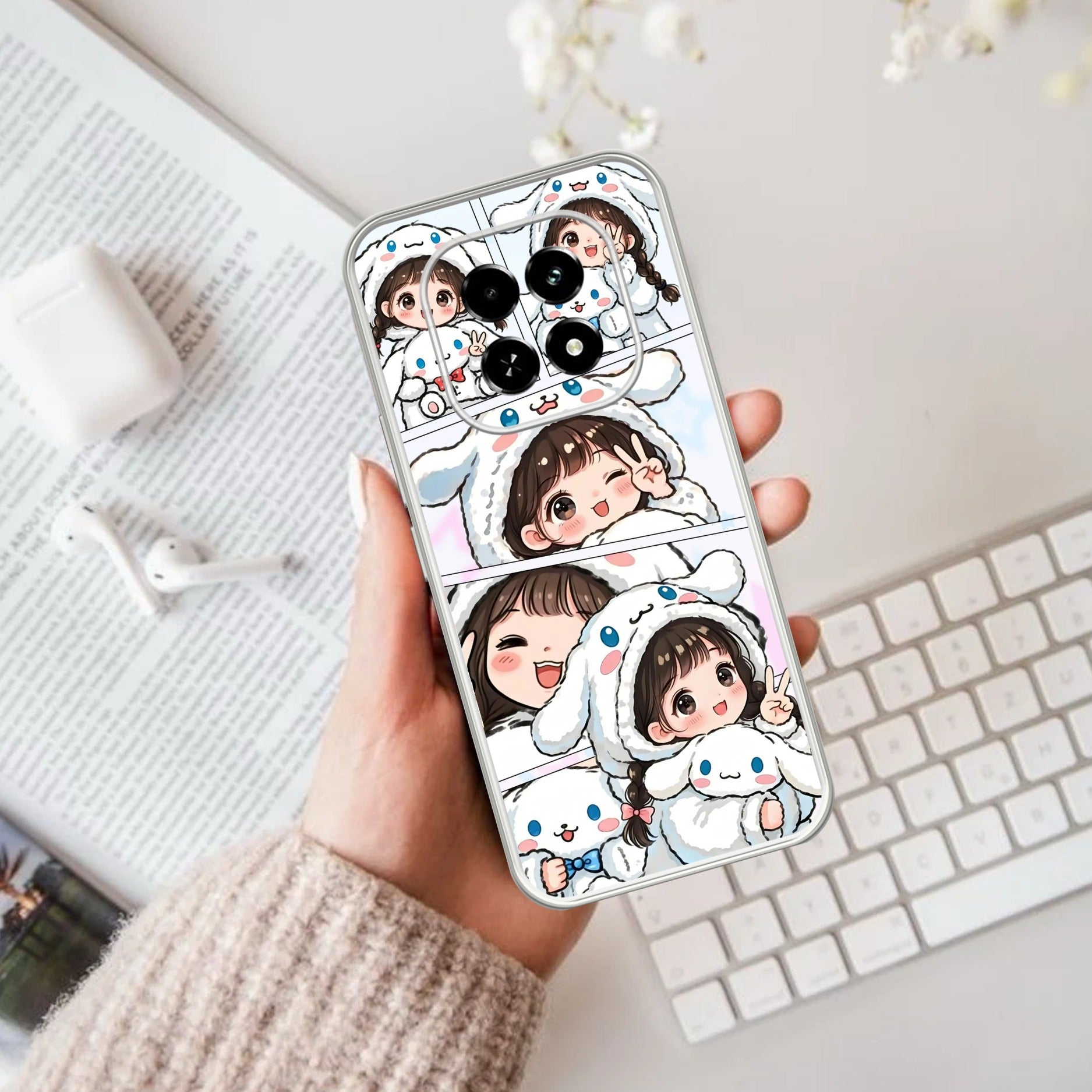Super Girl Transparent Silicon Case For Oppo F29 5G