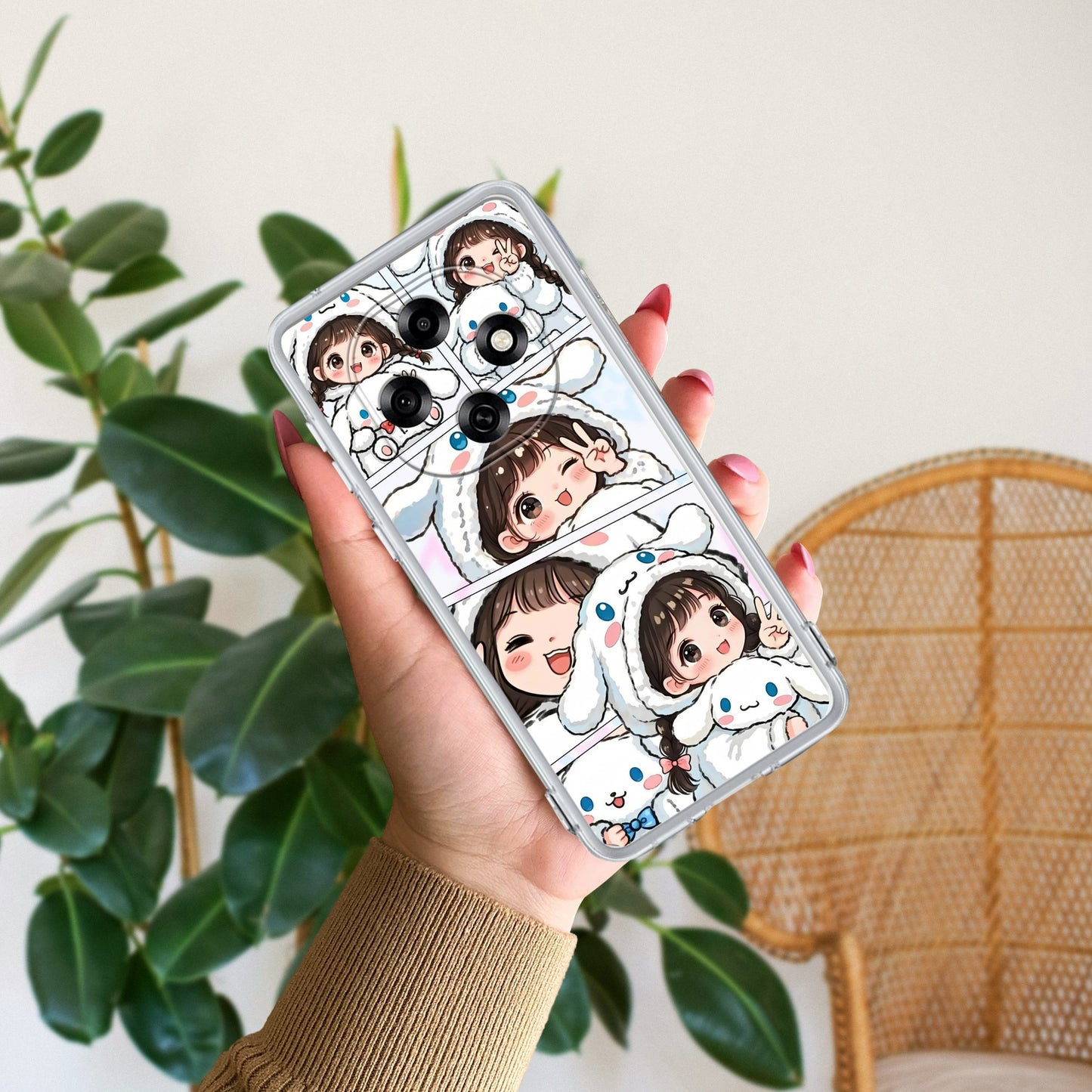 Super Girl Transparent Silicon Case For Oppo