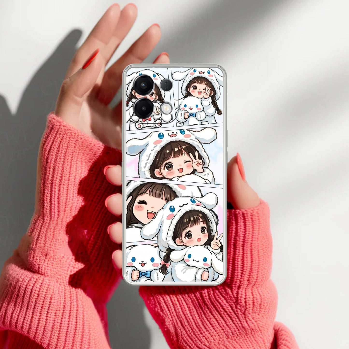 Super Girl Transparent Silicon Case For Oppo