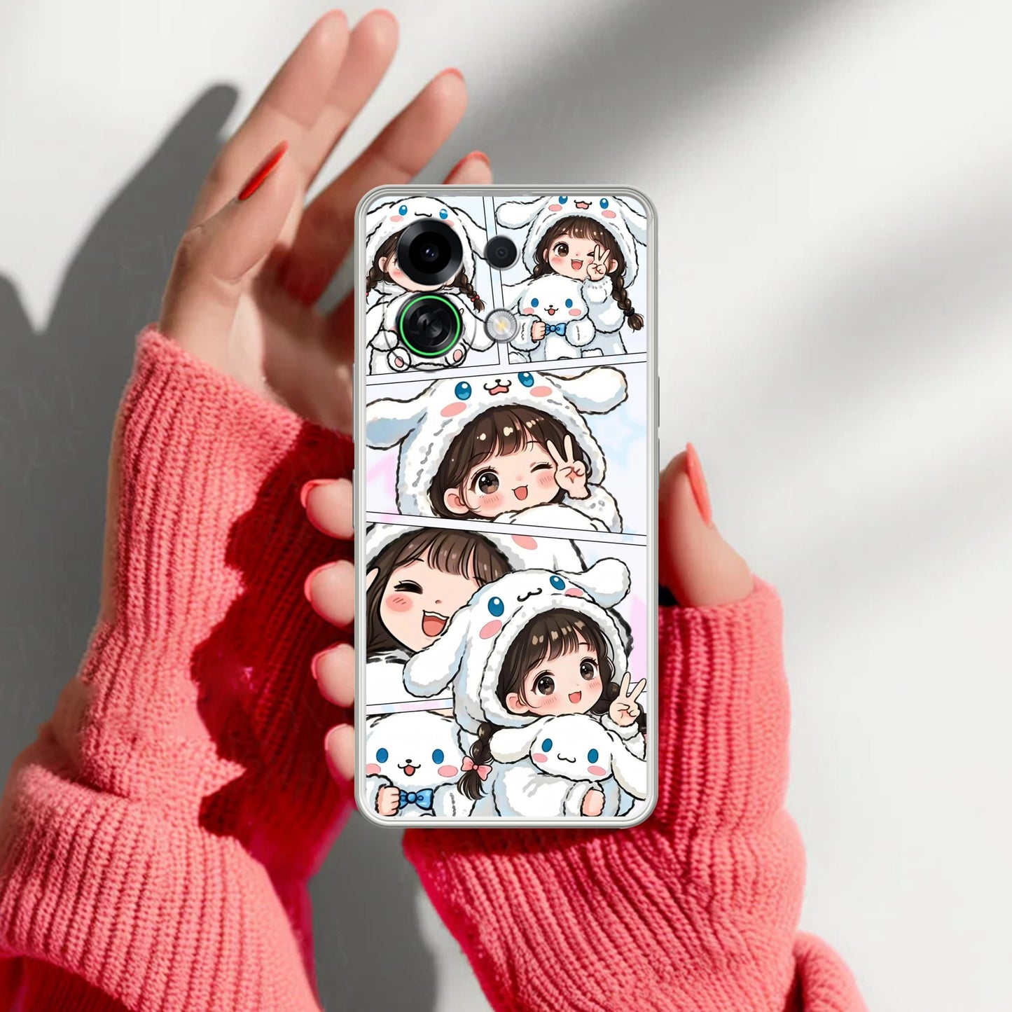 Super Girl Transparent Silicon Case For Oppo