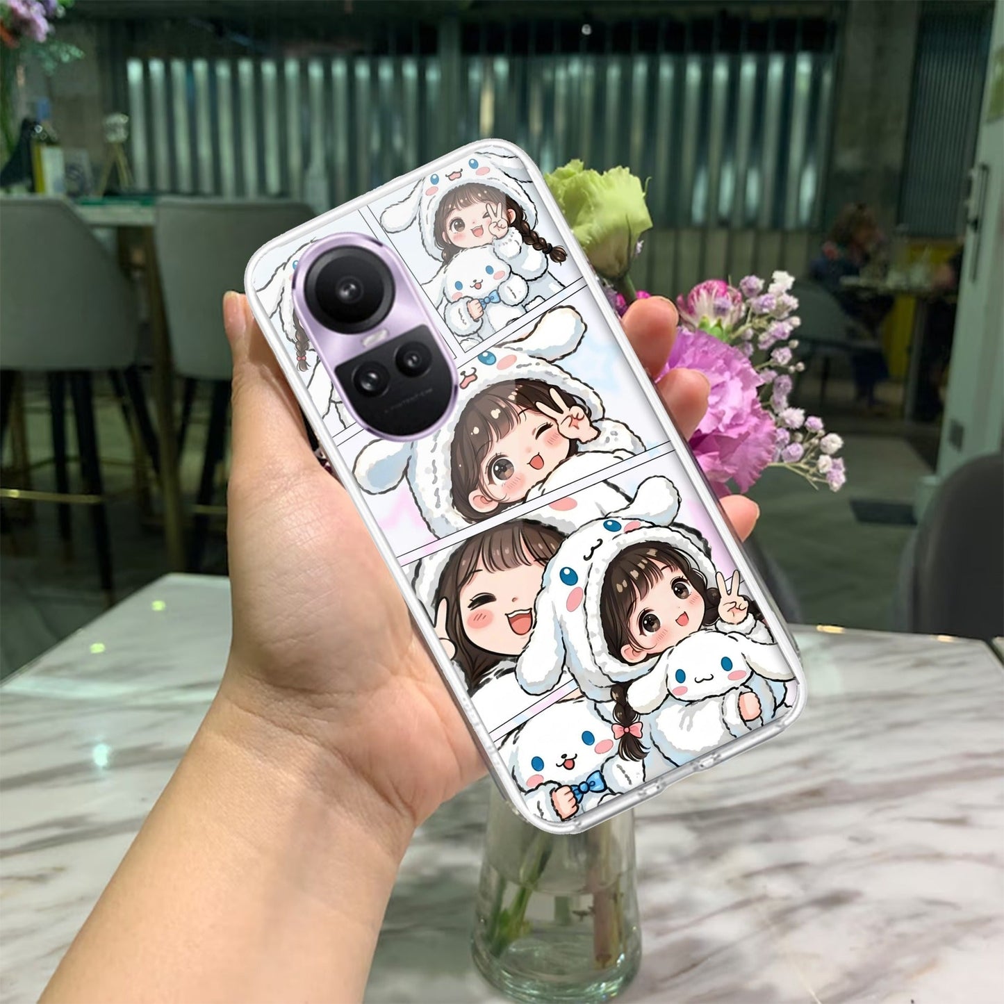 Super Girl Transparent Silicon Case For Oppo