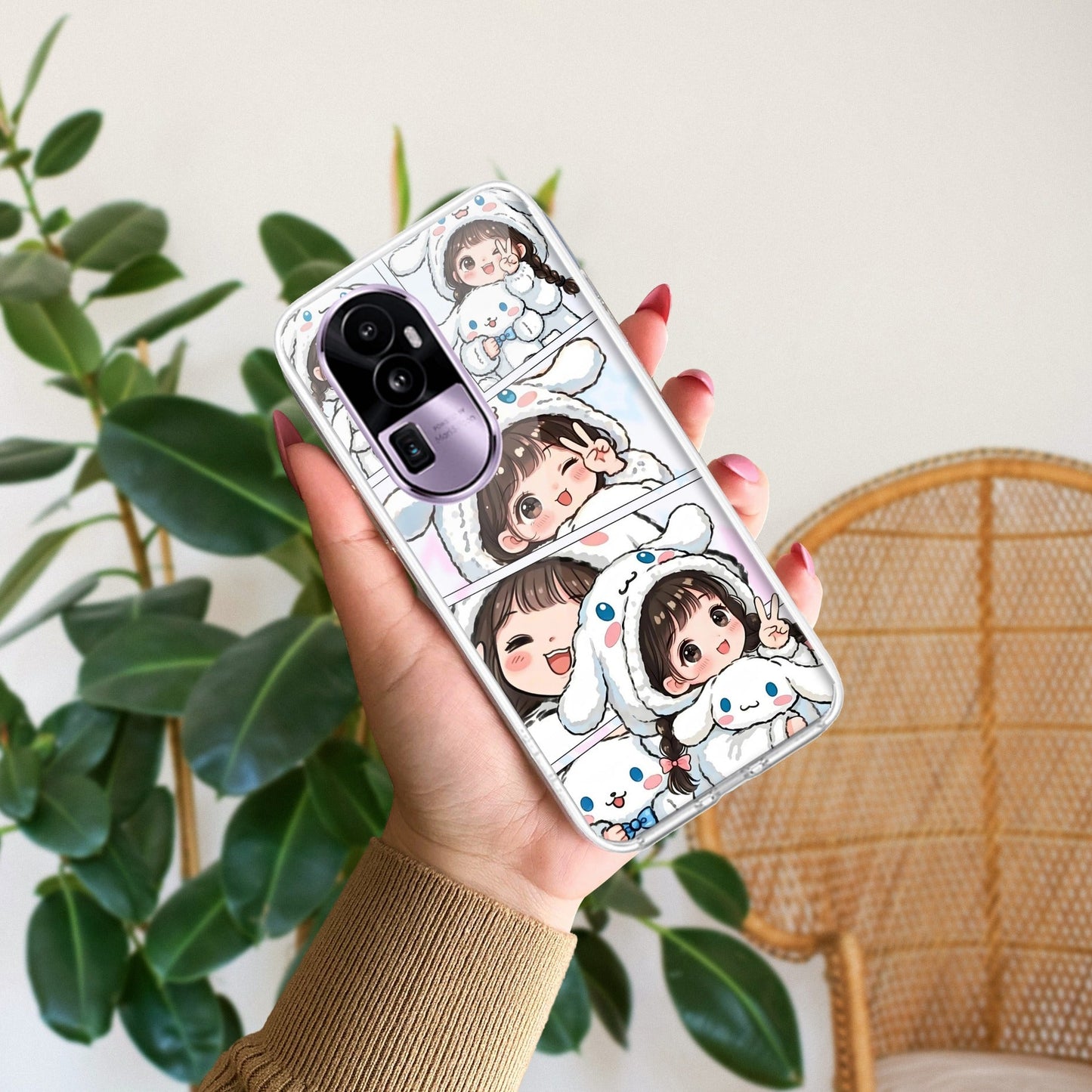 Super Girl Transparent Silicon Case For Oppo