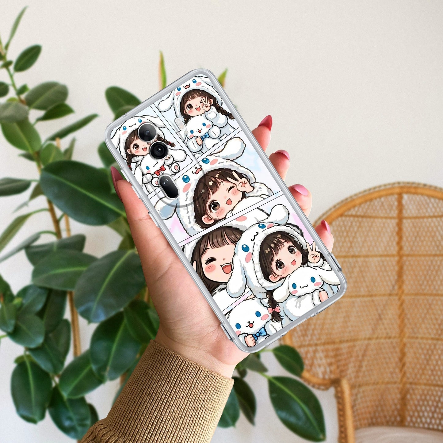 Super Girl Transparent Silicon Case For Oppo