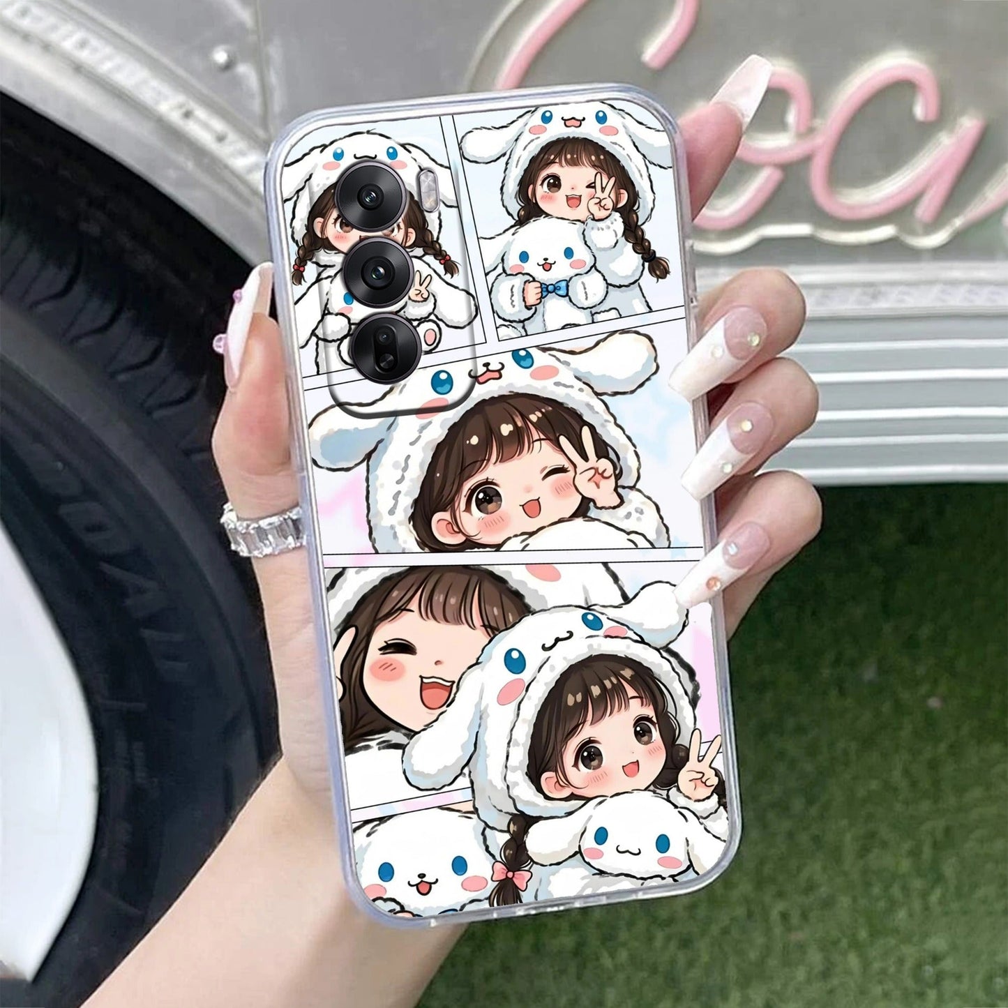 Super Girl Transparent Silicon Case For Oppo