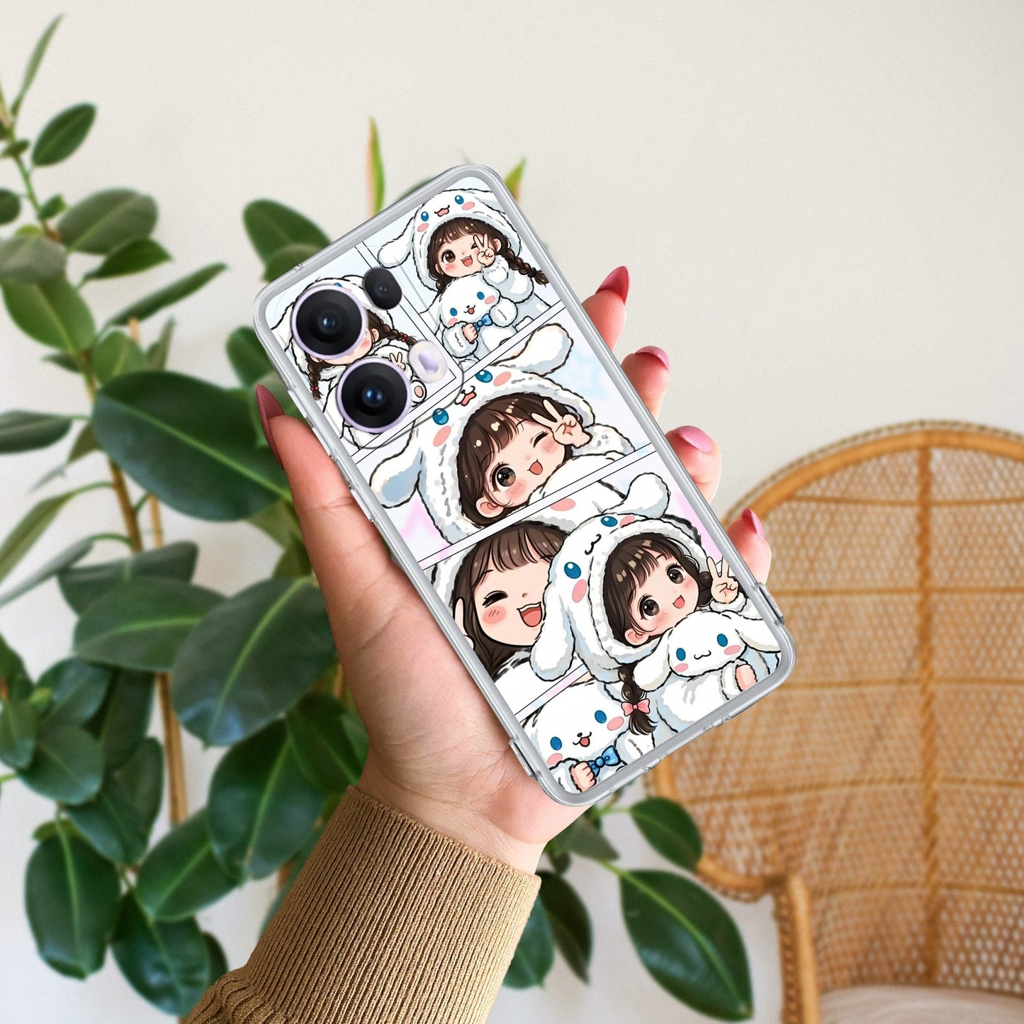 Super Girl Transparent Silicon Case For Oppo