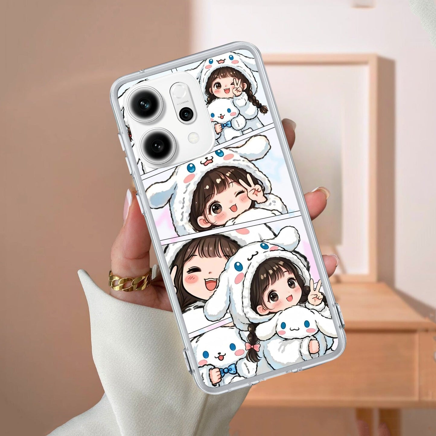 Super Girl Transparent Silicon Case For Oppo