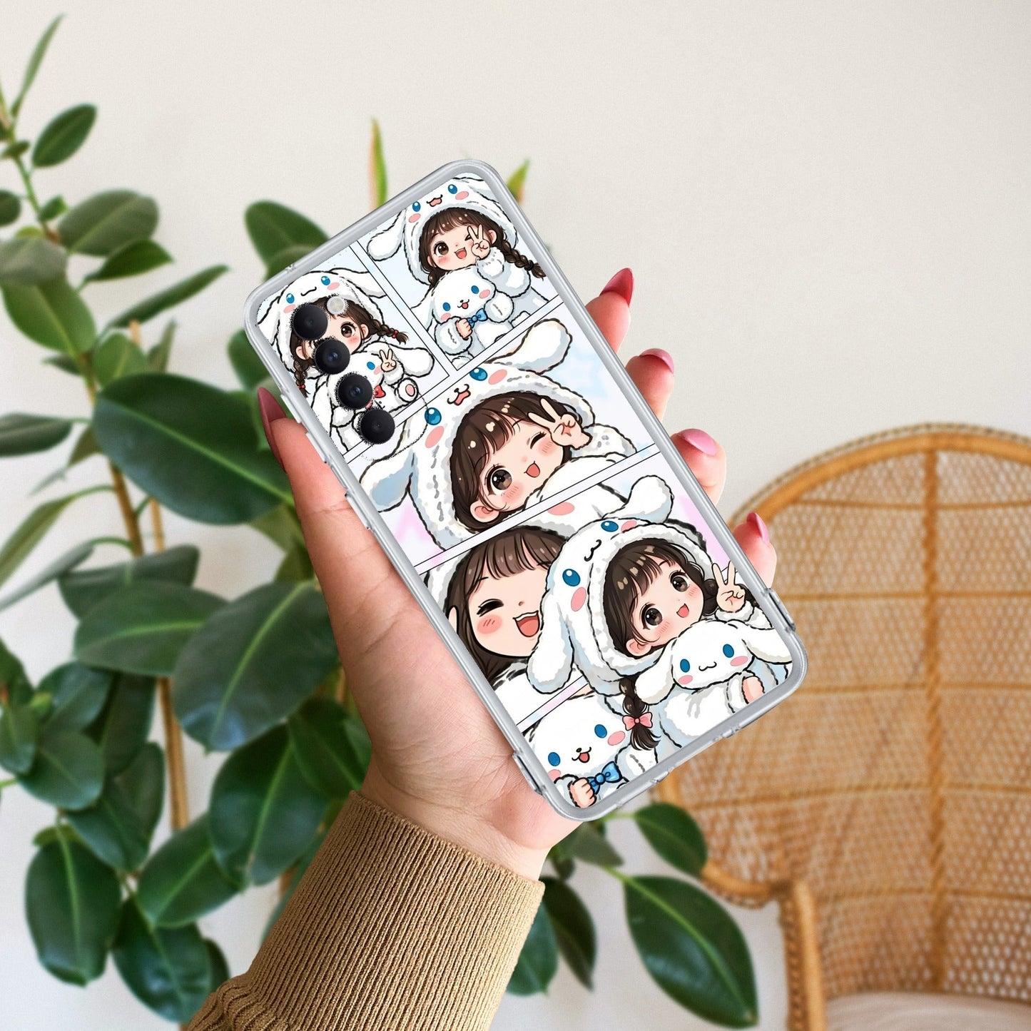 Super Girl Transparent Silicon Case For Oppo