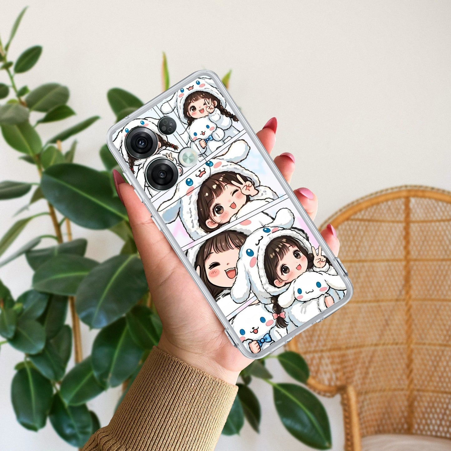 Super Girl Transparent Silicon Case For Oppo