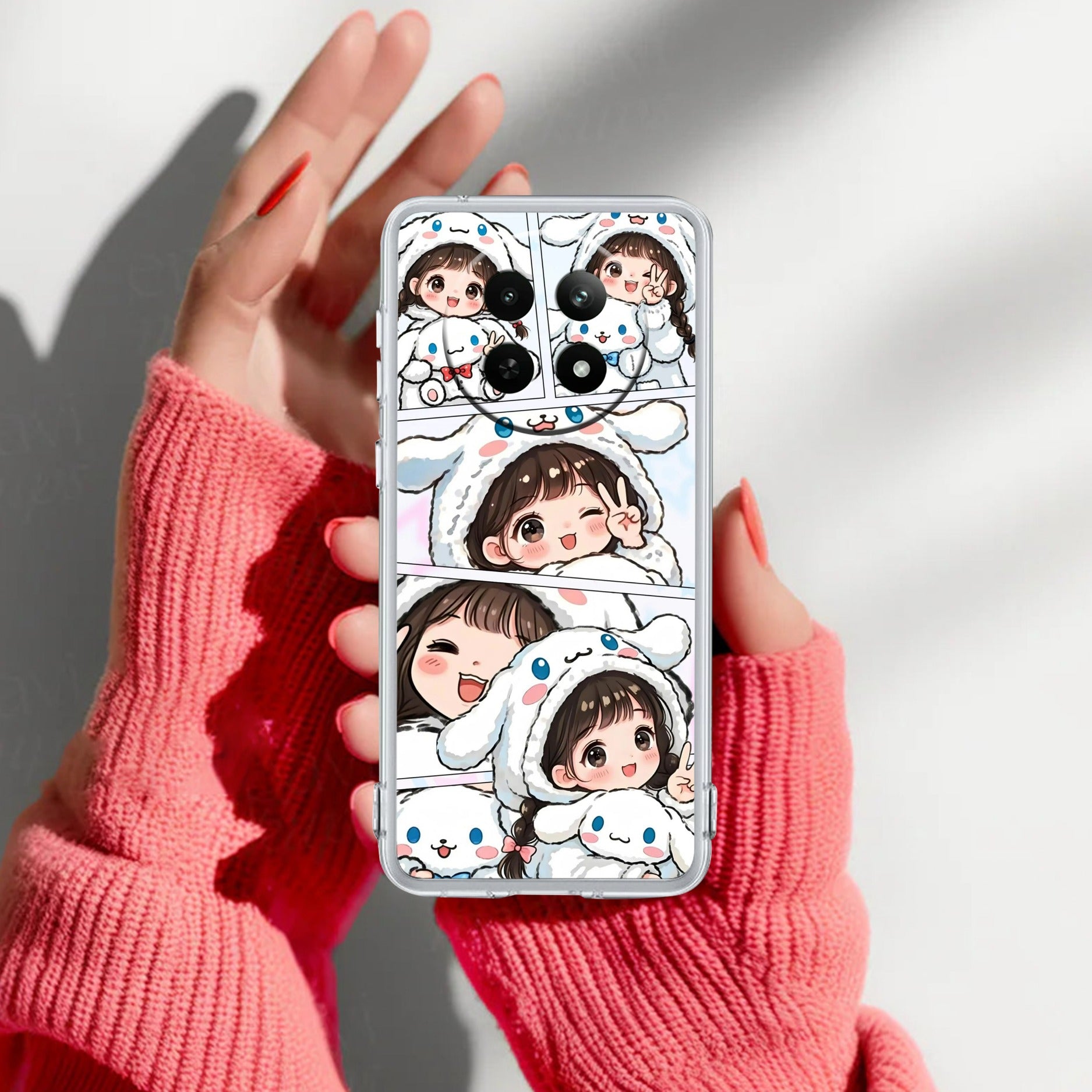 Super Girl Transparent Silicon Case For Realme 13 Plus 5G