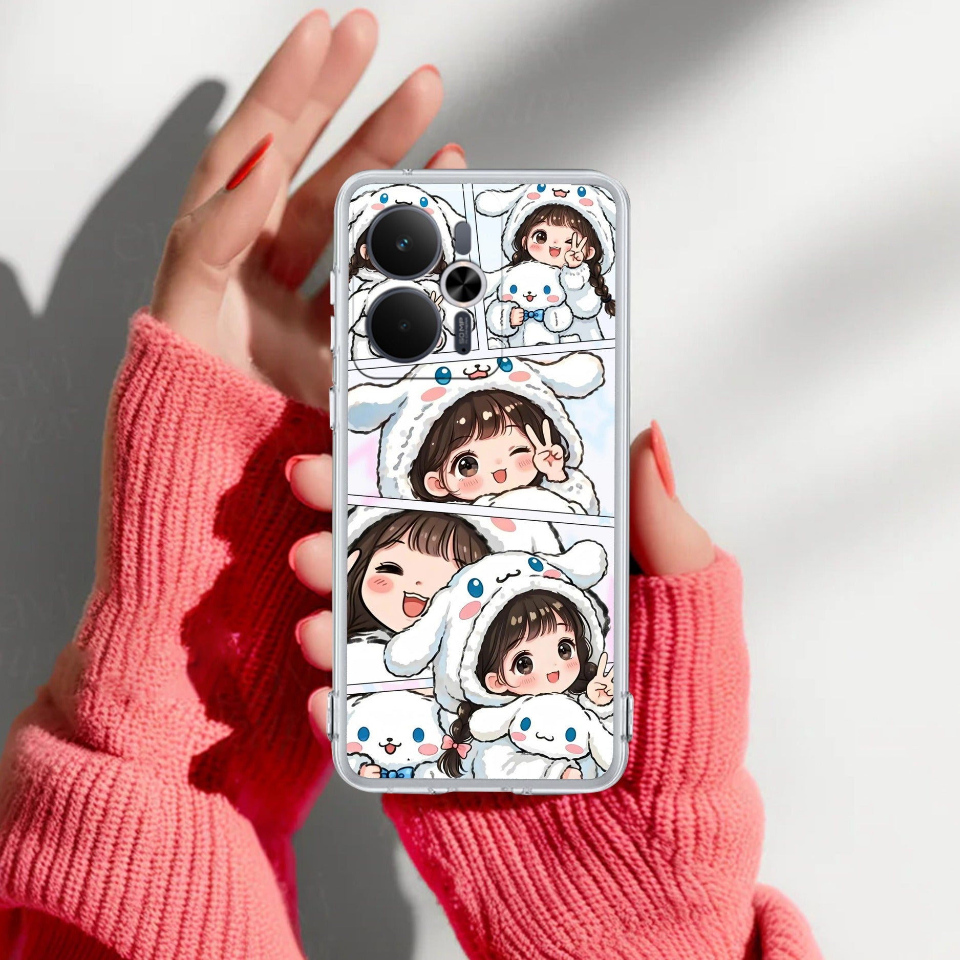 Super Girl Transparent Silicon Case For Realme 14T 5G
