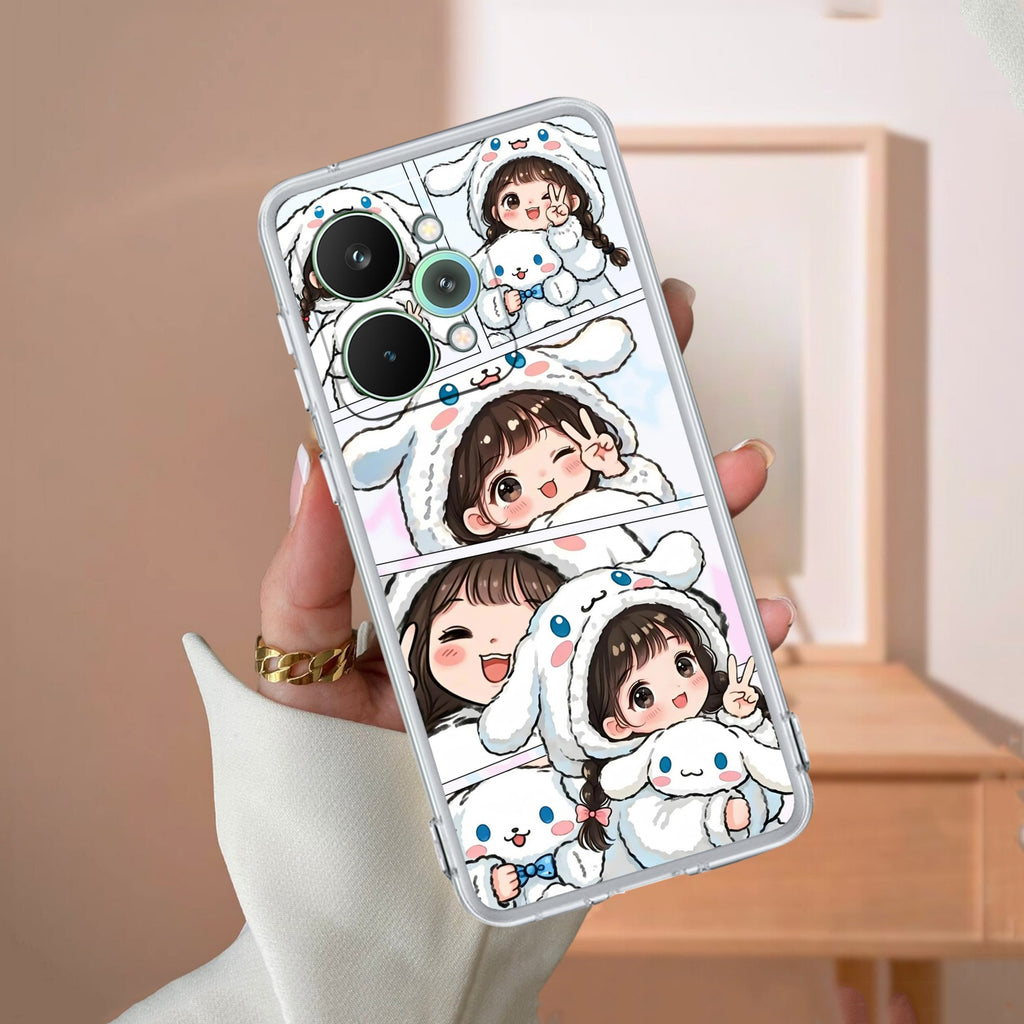Super Girl Transparent Silicon Case For Realme/Narzo