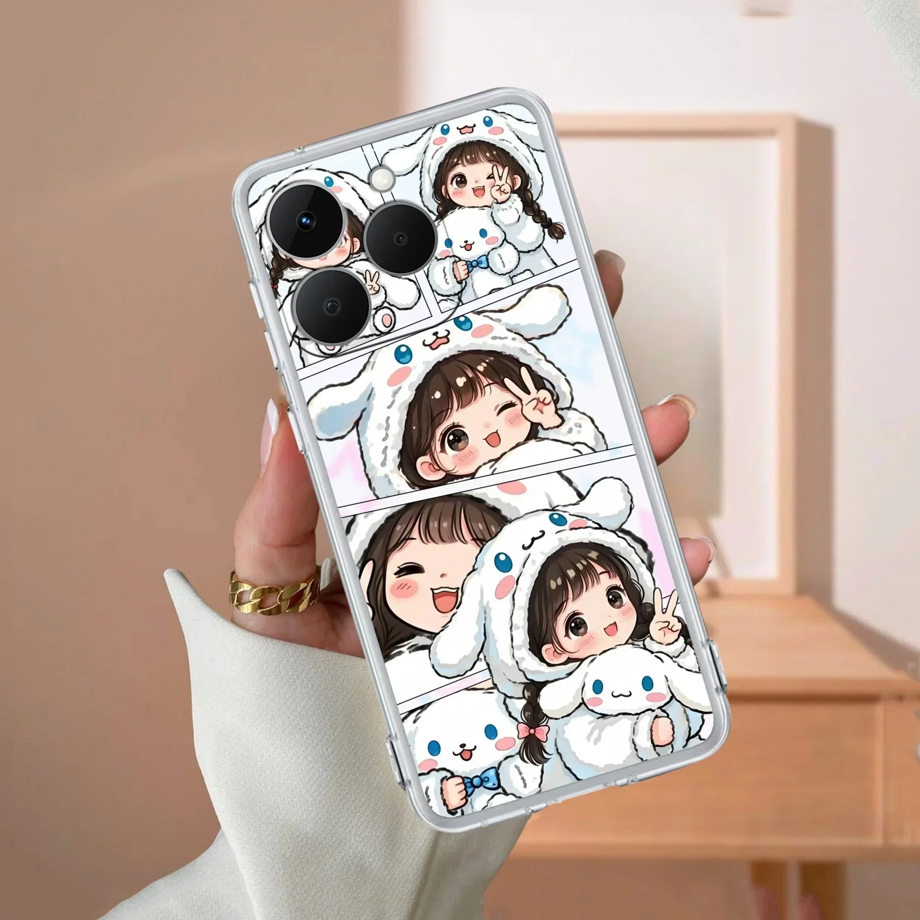 Super Girl Transparent Silicon Case For Realme/Narzo