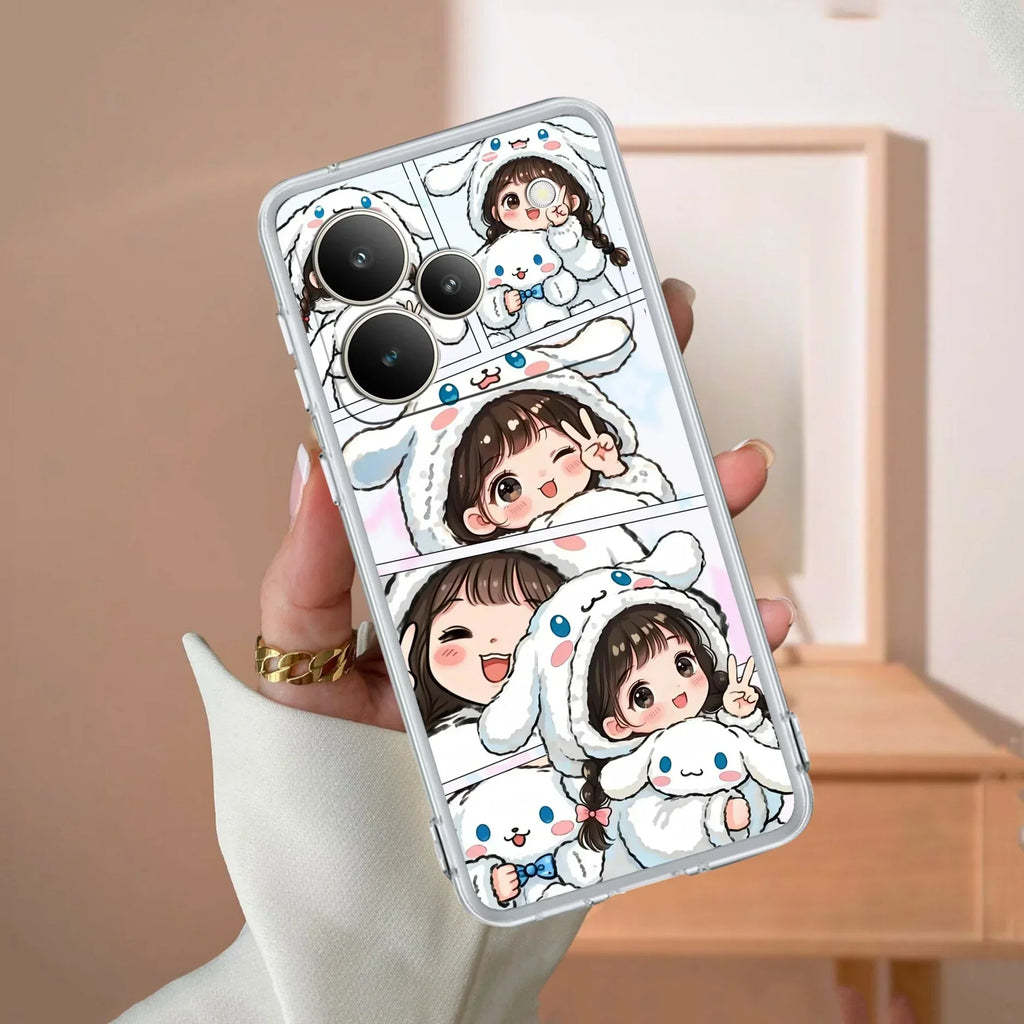 Super Girl Transparent Silicon Case For Realme/Narzo