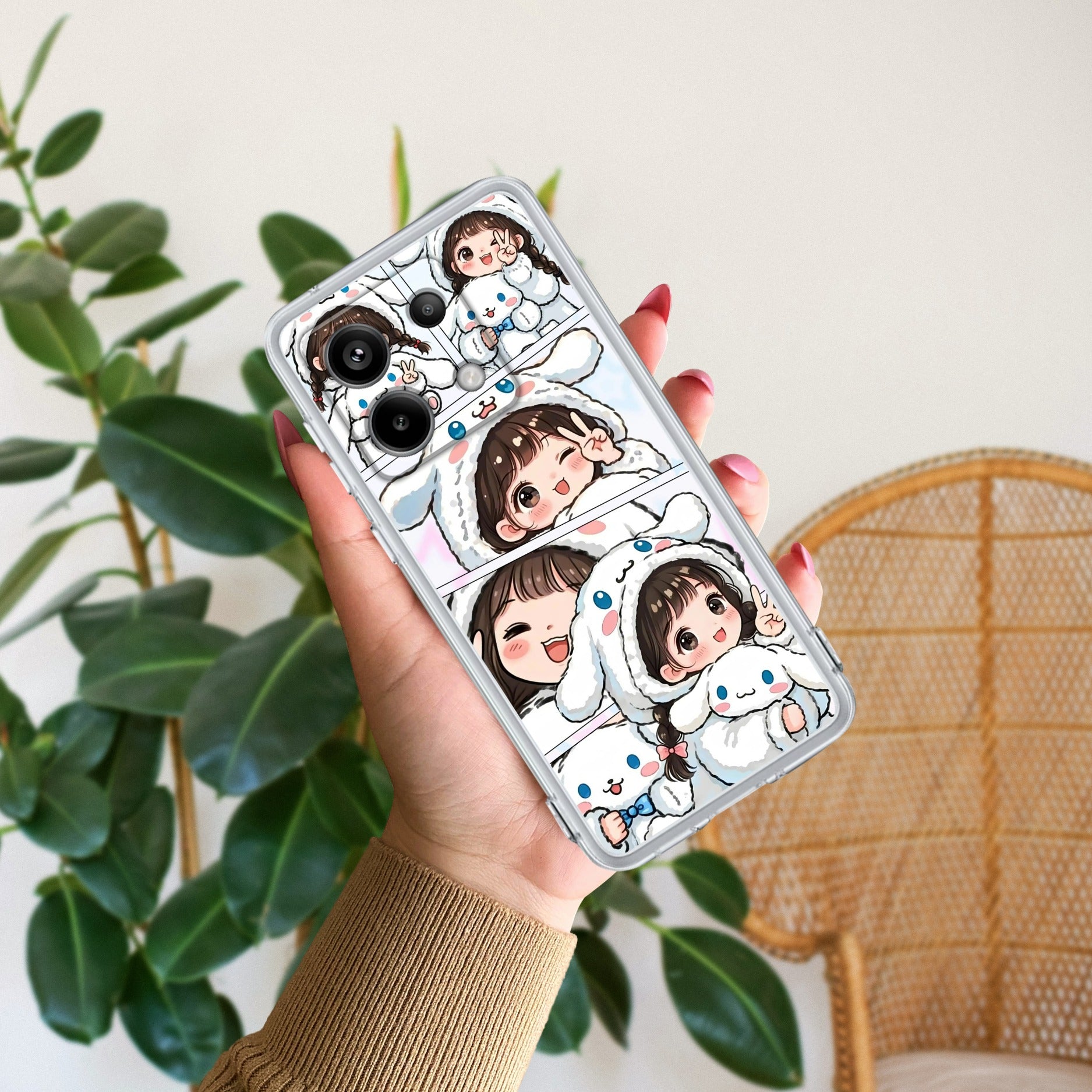 Super Girl Transparent Silicon Case For Redmi Note 13 5G
