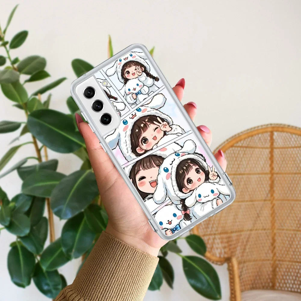 Super Girl Transparent Silicon Case For Samsung Galaxy S24 Plus 5G