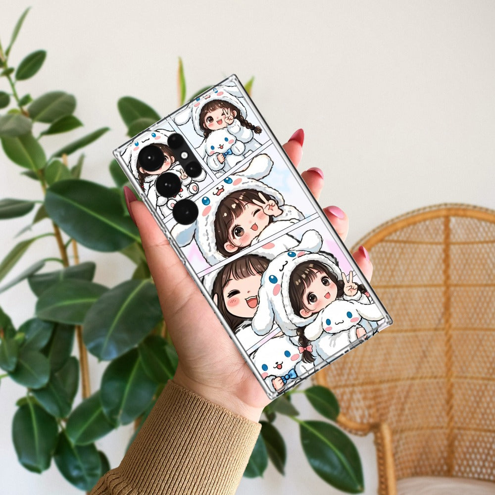 Super Girl Transparent Silicon Case For Samsung