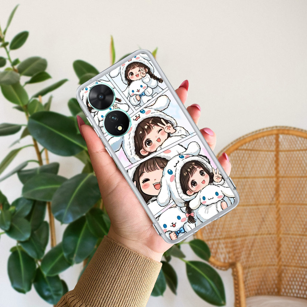 Super Girl Transparent Silicon Case For Vivo T2 5G