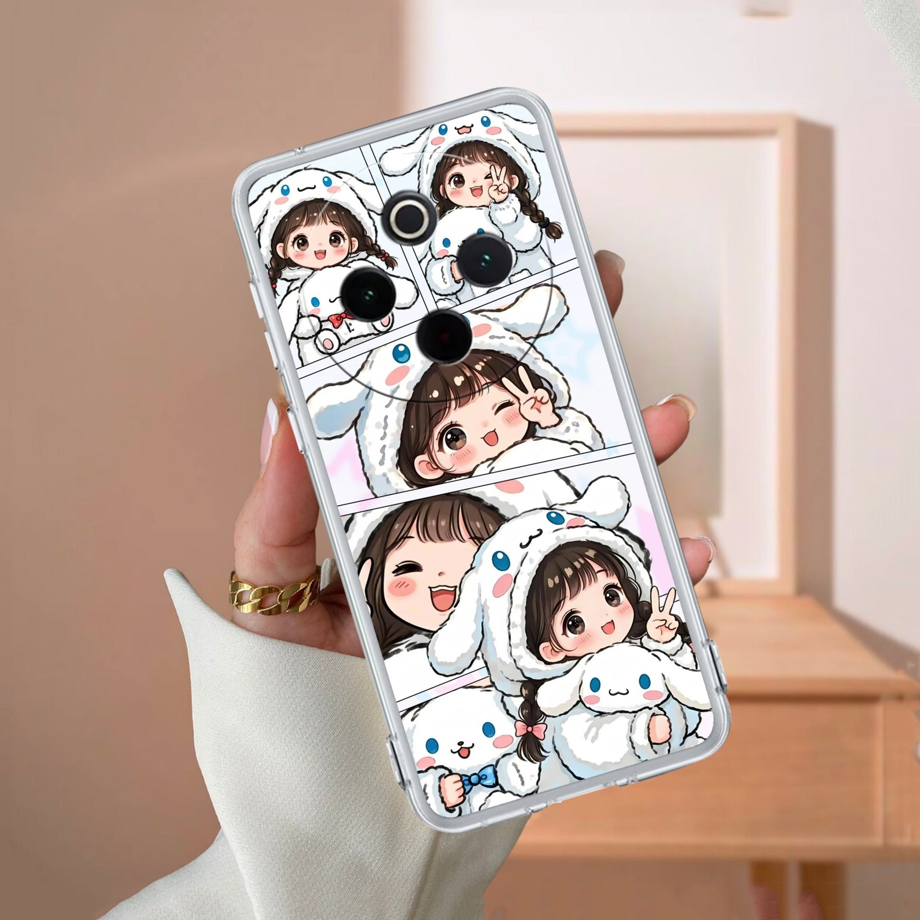 Super Girl Transparent Silicon Case For Vivo T4 5G