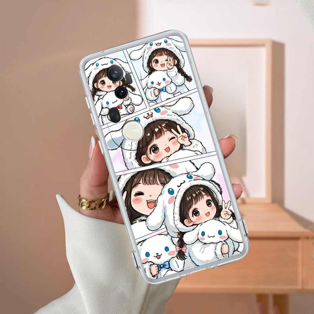 Super Girl Transparent Silicon Case For Vivo V29E 5G