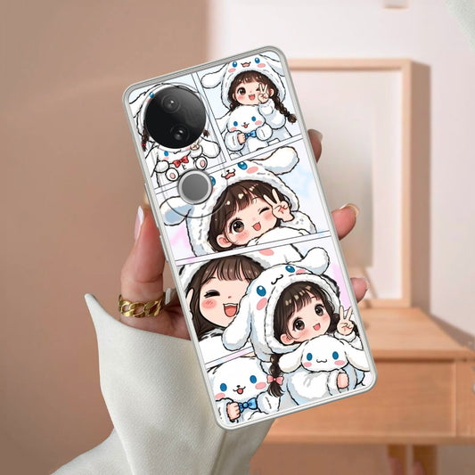 Super Girl Transparent Silicon Case For Vivo