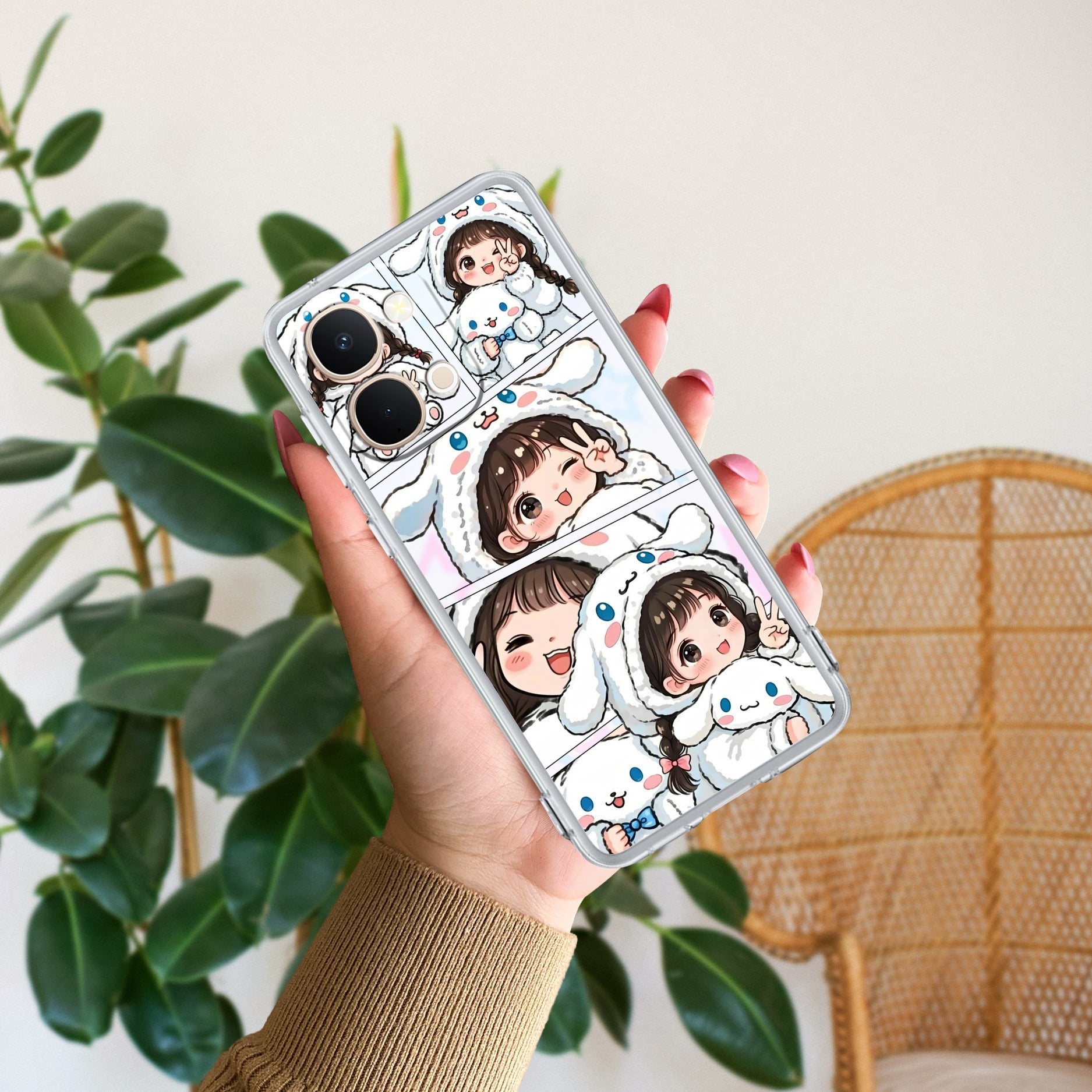 Super Girl Transparent Silicon Case For Vivo T5X 5G