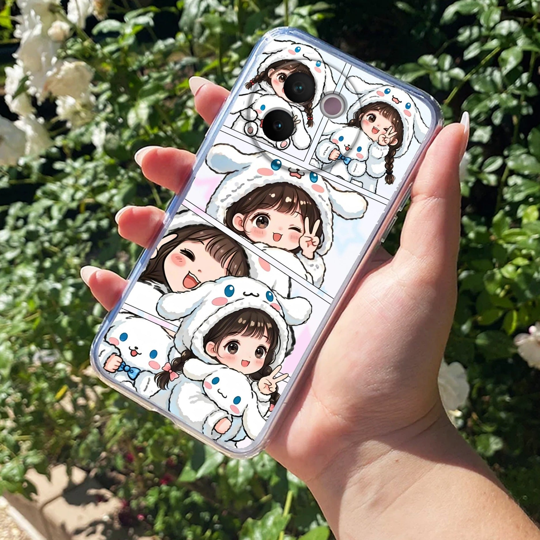 Super Girl Transparent Silicon Case For Vivo V30e 5G
