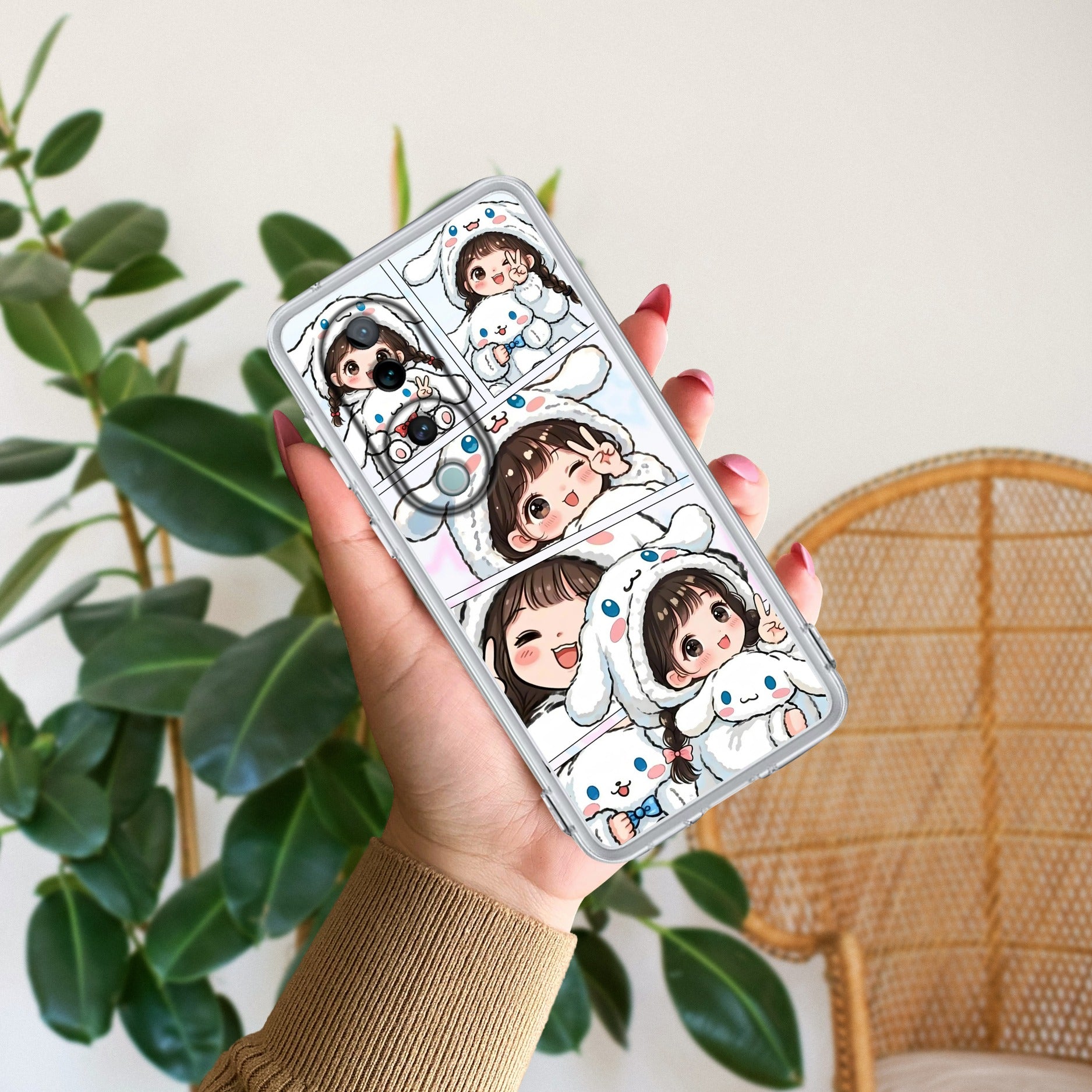 Super Girl Transparent Silicon Case For Vivo V40 5G