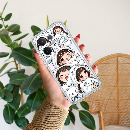 Super Girl Transparent Silicon Case For Vivo